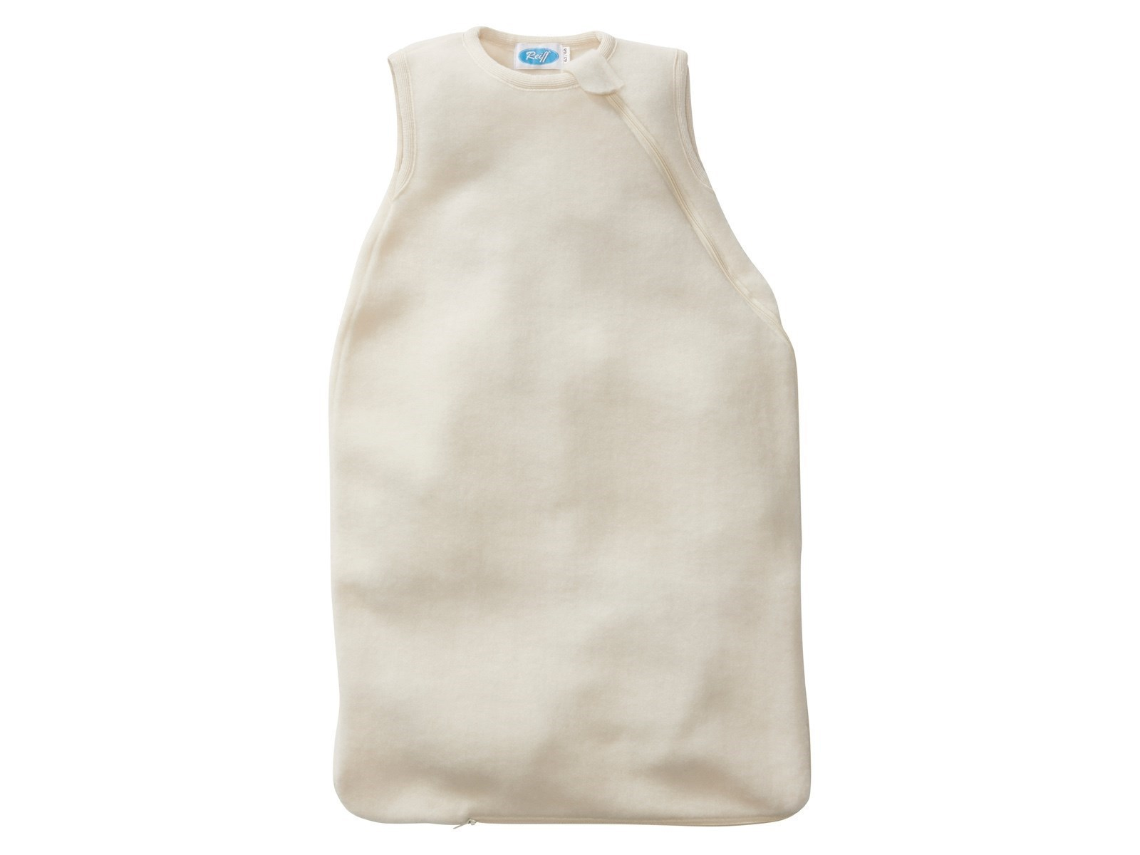 Schlafsack Baby ohne Arm Bio-Merinowolle Fleece Ganzjahr natur Gr.74/80