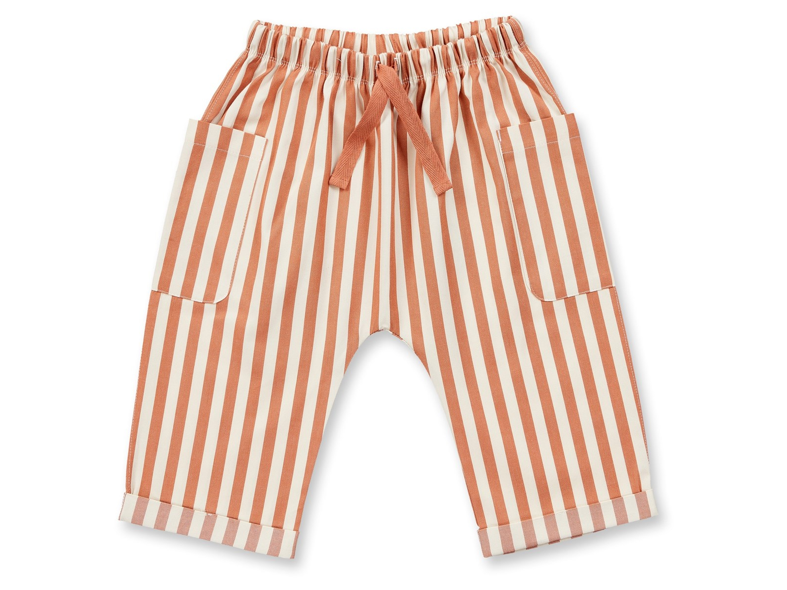 Sense Organics Kinder Hose Twill cinnamon stripes Gr.98 (2-3 Jahre)
