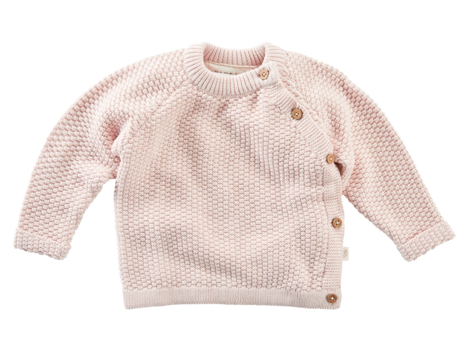 Baby Jacke Perl-Strick Bio-Baumwolle rosé melange Gr.74/80