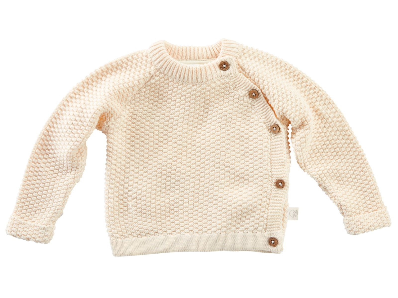 Baby Jacke Perl-Strick Bio-Baumwolle ecru Gr.62/68