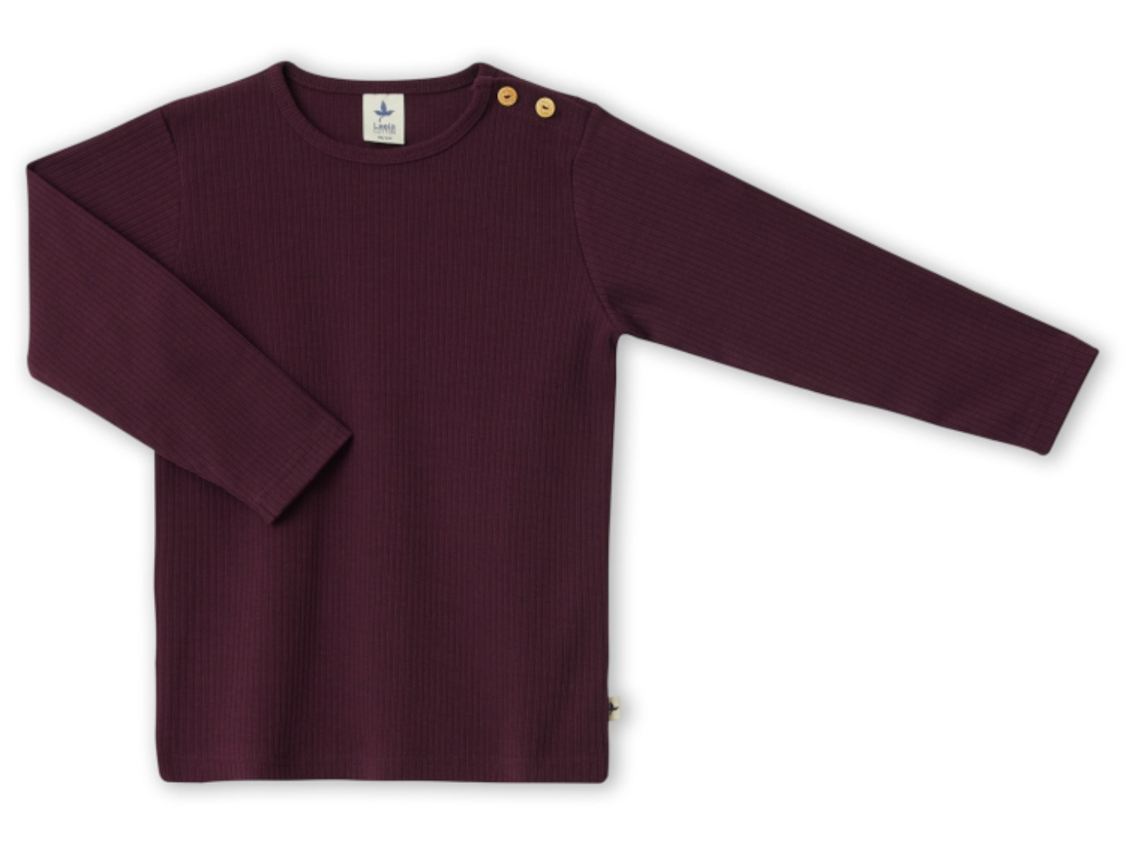Baby und Kinder Shirt Ripp Qualität Bio Baumwolle aubergine Gr.98/104