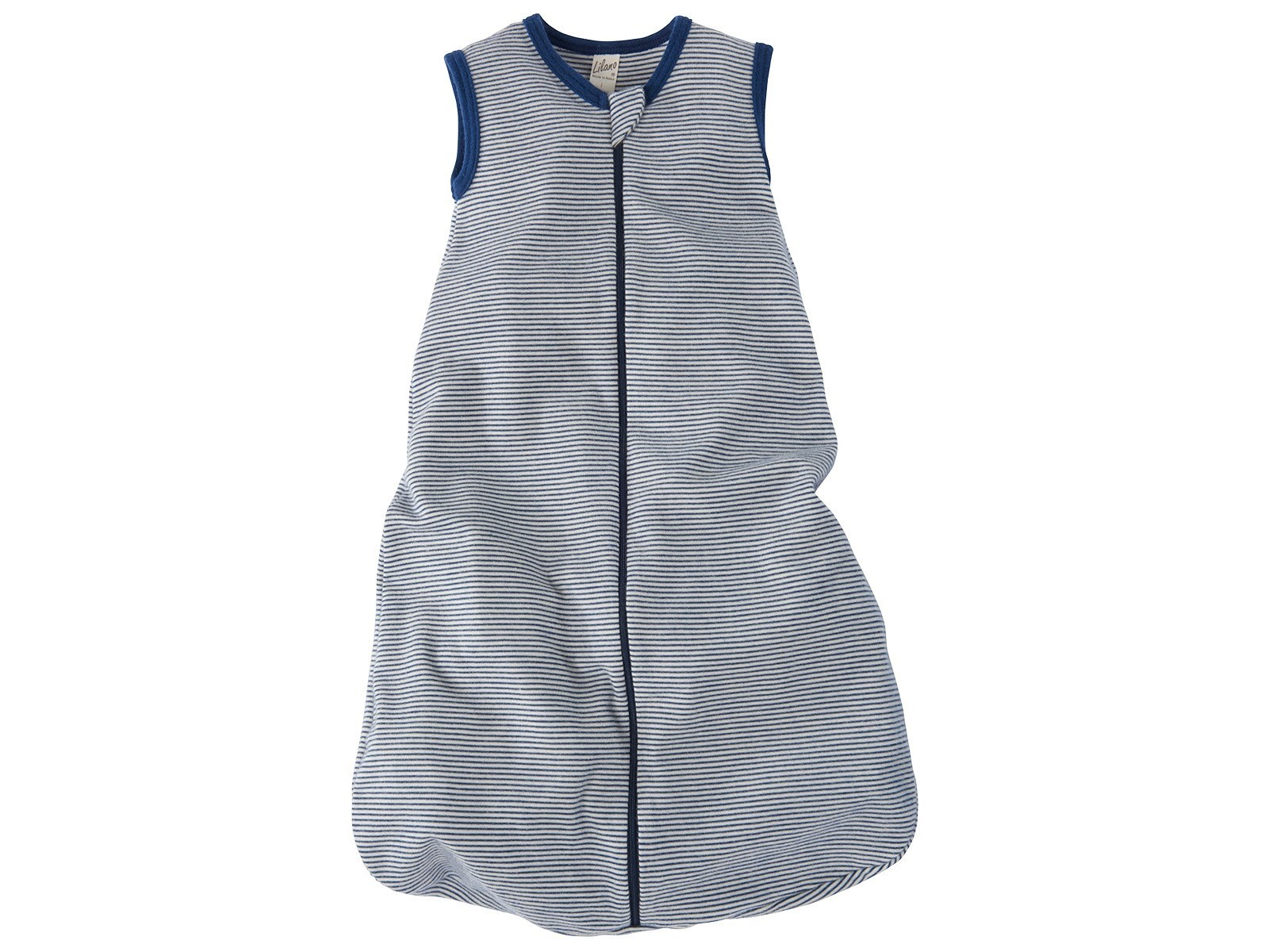 Lilano Schlafsack Baby Wolle Seide marine geringelt Gr.1 (70cm)