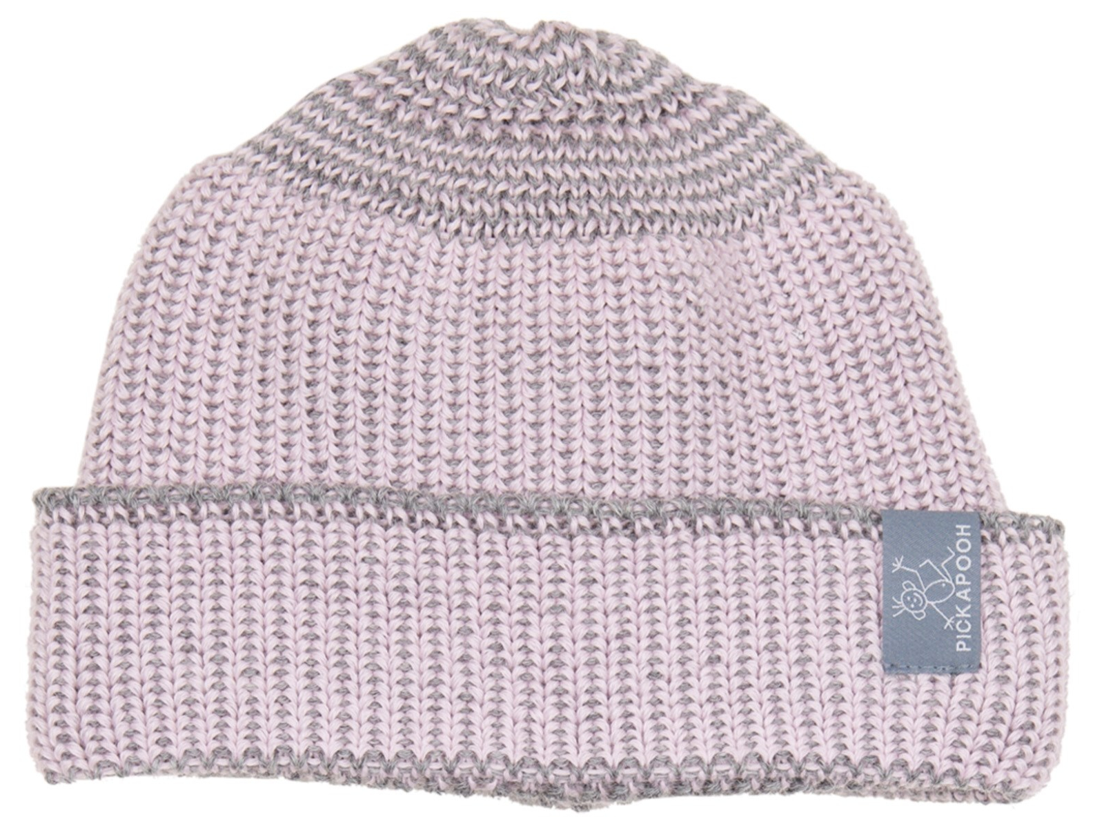 Pickapooh Kinder Mütze "Walter" Bio Schurwolle rosa-grau Gr.2 (52-54)
