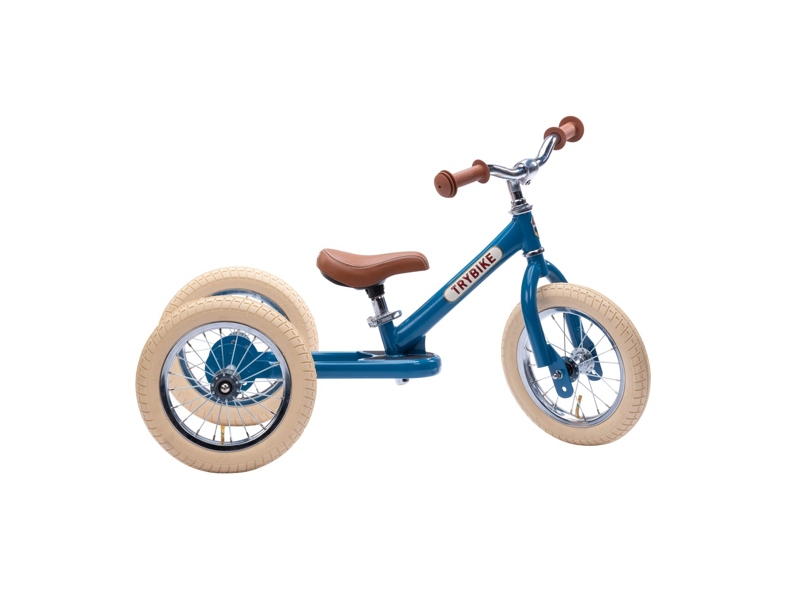 Trybike 2-in-1 Laufrad mit Stahlrahmen Vintage Blue