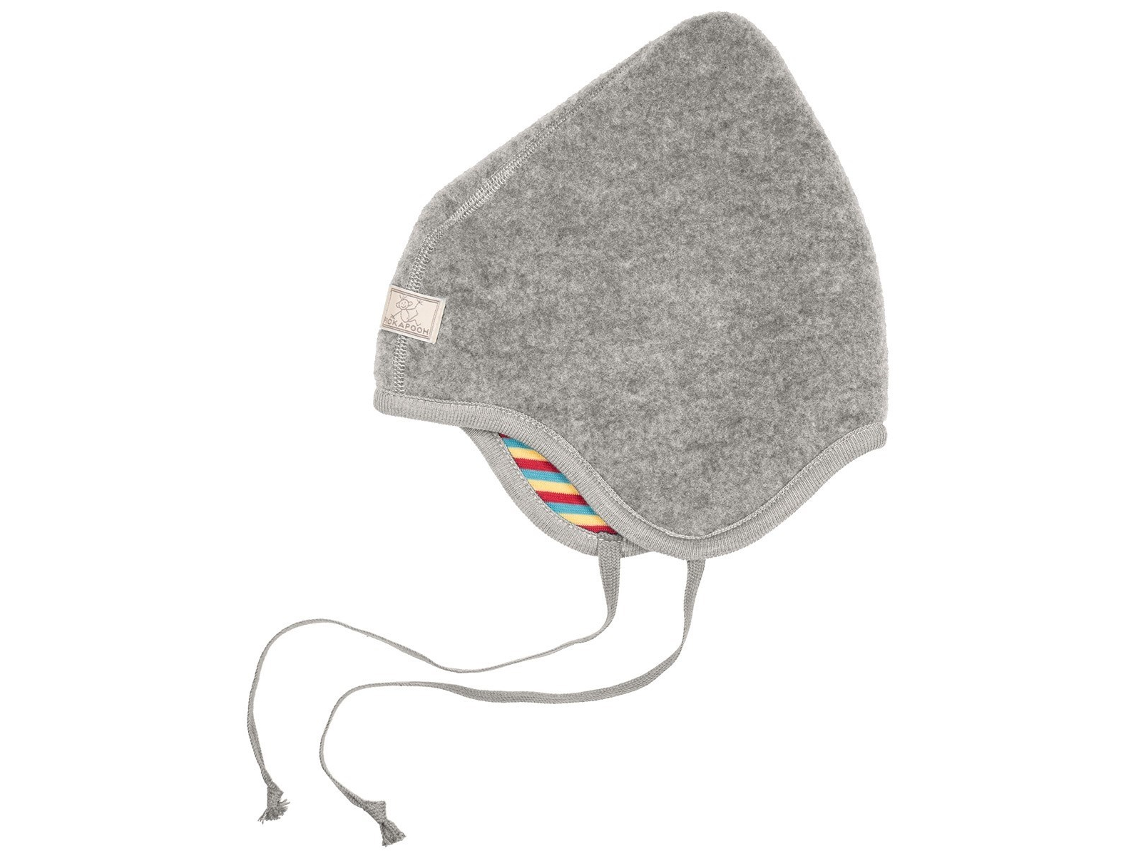 Pickapooh Baby und Kinder Mütze zum Wenden Bio-Schurwolle grau Gr. 48