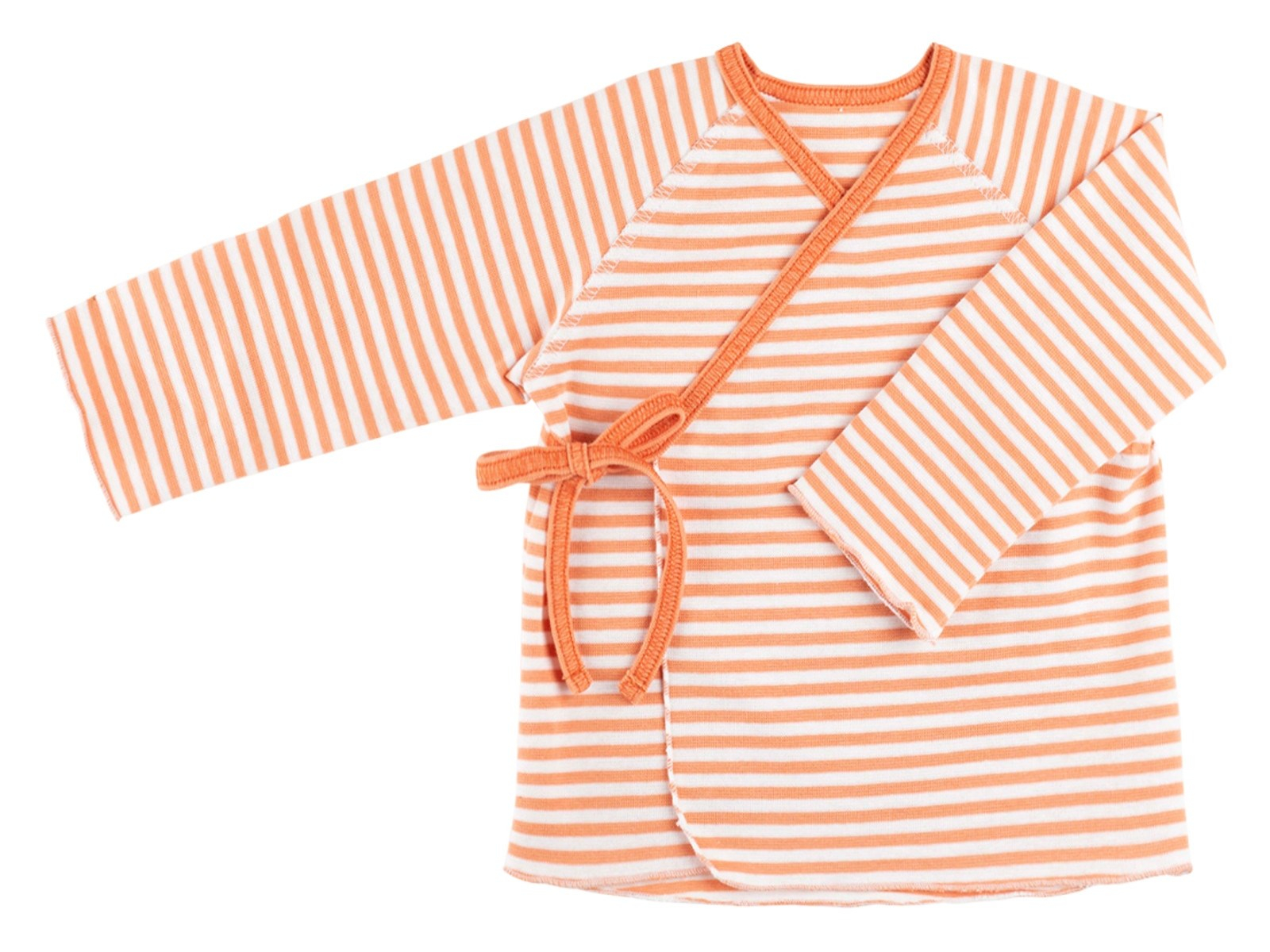 PURE PURE by Bauer Baby Shirt zum Wickeln papaya-gestreift Gr.62
