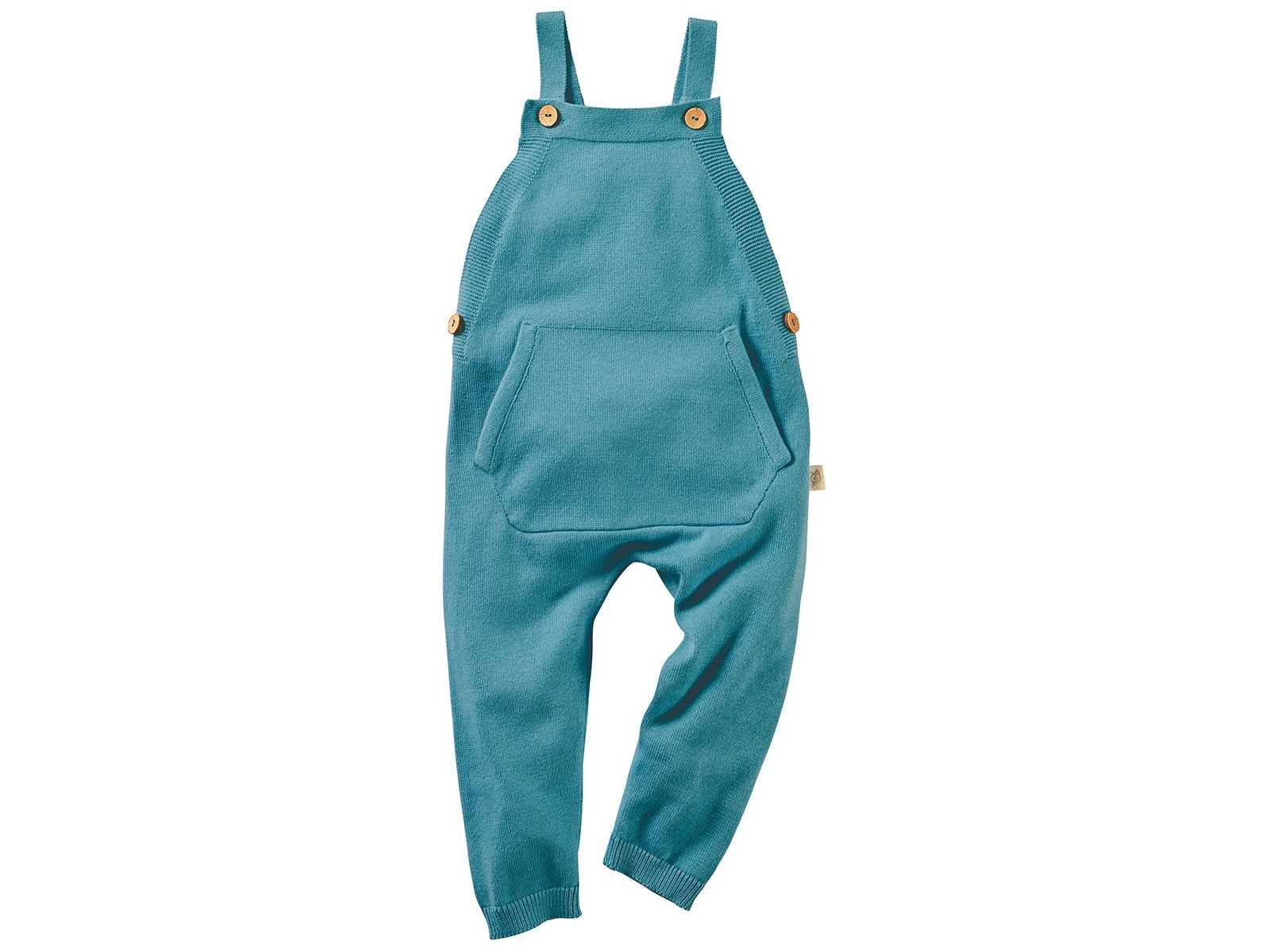Baby und Kinder Latzhose Strick-Qualität Bio-Baumwolle blau Gr.74/80