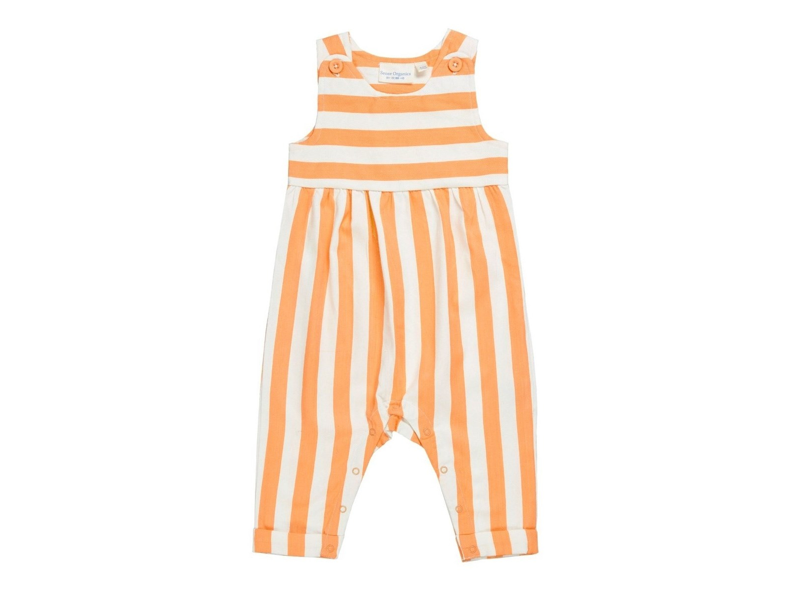 Sense Organics Baby Strampler Twill apricot-gestreift Gr.62/68 (3-6 Monate)