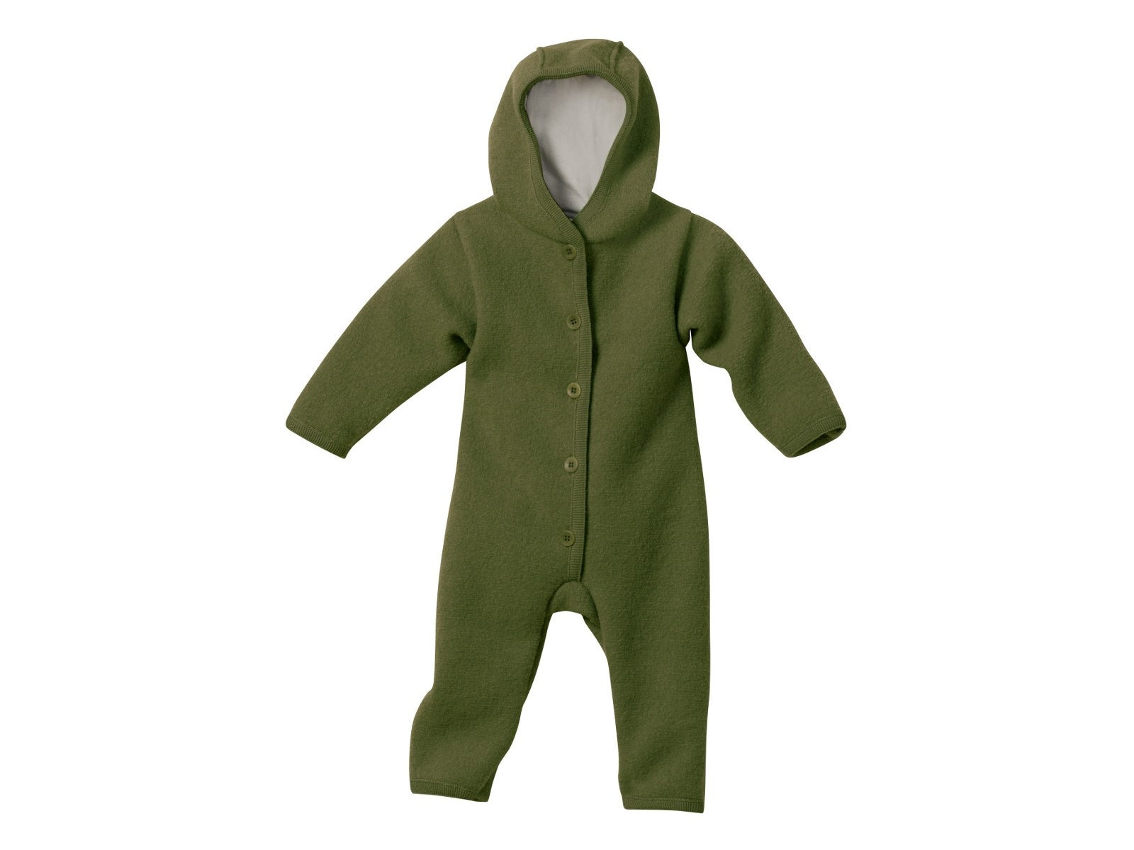 Disana Baby Walk-Overall Bio-Merinowolle oliv Gr. 62/68