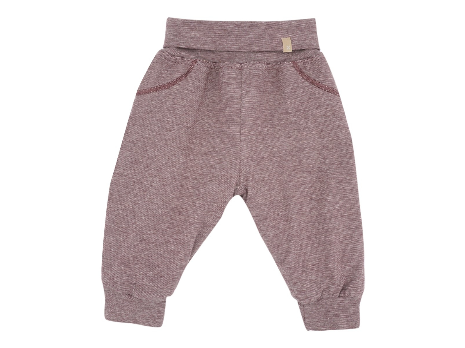 Baby Pumphose Bio-Baumwolle bordeaux-hellbraun-meliert Gr. 86/92