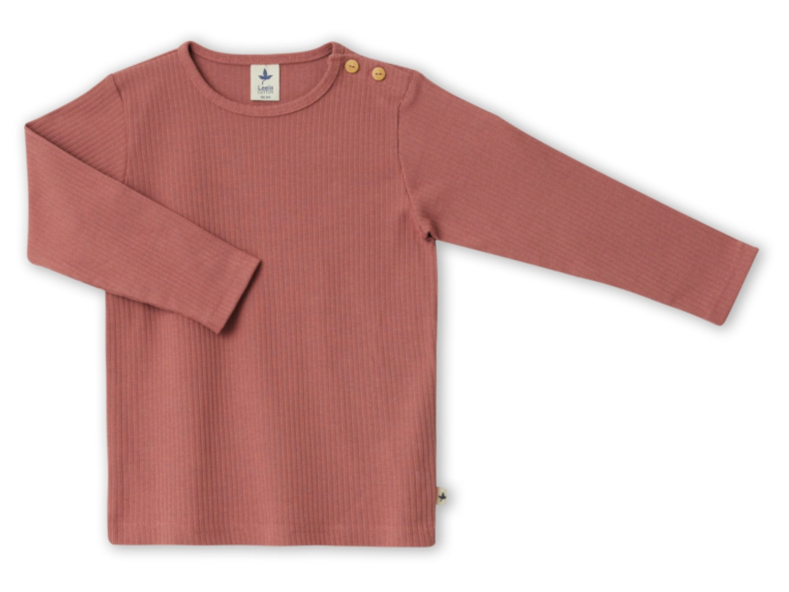 Baby und Kinder Shirt Ripp Qualität Bio Baumwolle dunkel mauve Gr.86/92