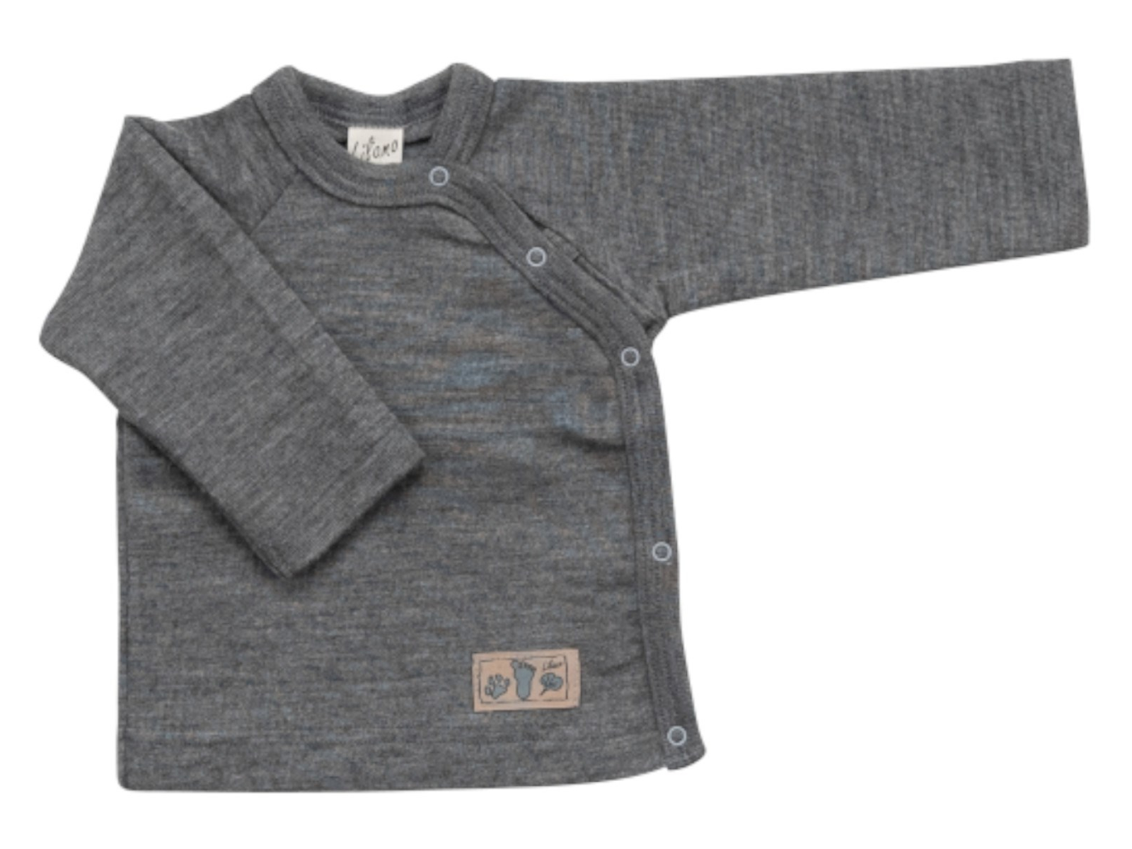 Lilano Baby Jacke Wolle Seide melange-grau Gr.56