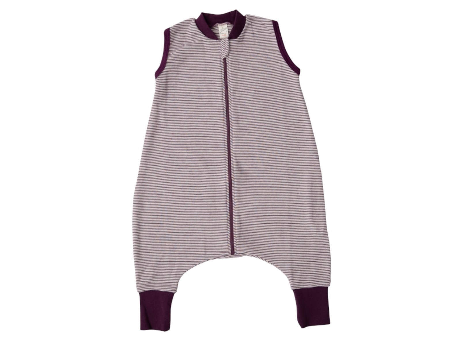 Lilano Baby und Kinder Schlafanzug Wolle Seide beere-geringelt Gr.74/80