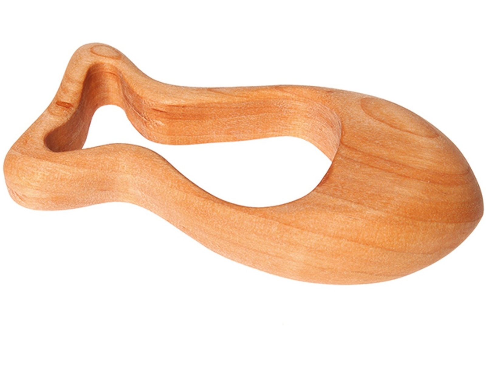 Grimms Greifling Babyrassel Fisch aus Erlenholz, geölt Maße 5 x 11 cm