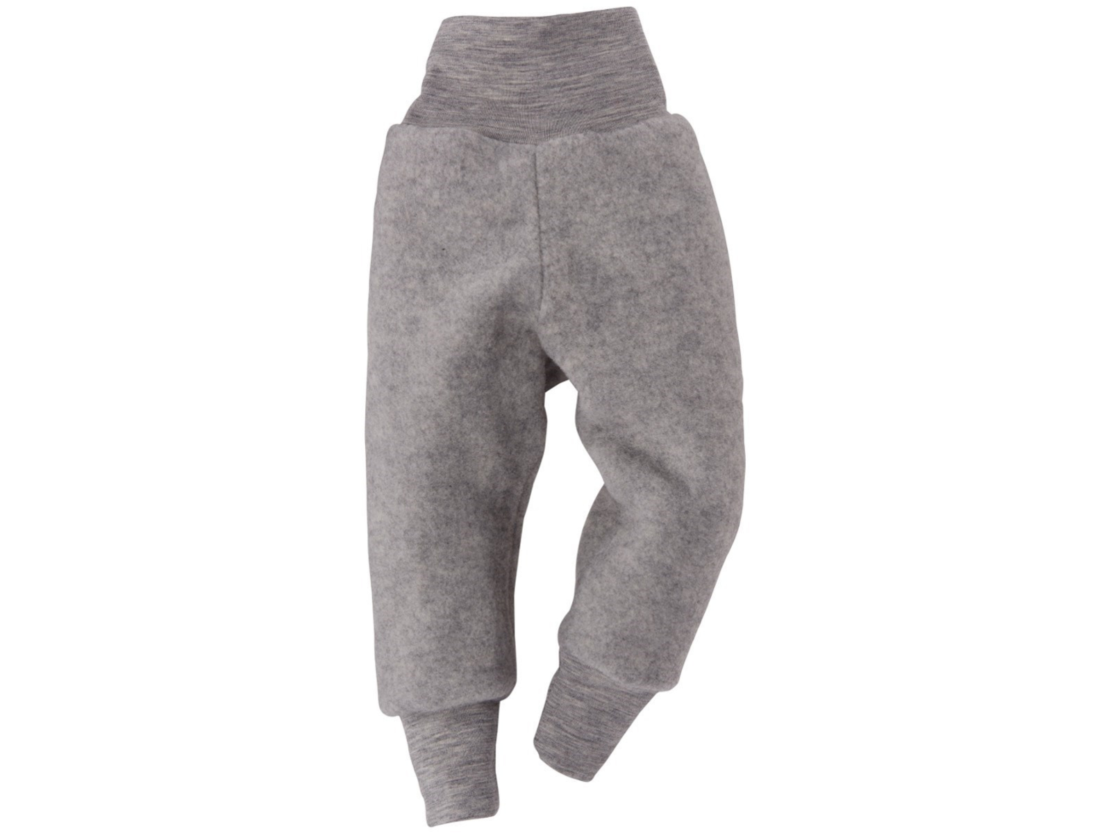 Engel Natur Babyhose Bio-Merinowolle Fleece maschinenwaschbar melange-hellgrau Gr. 74/80