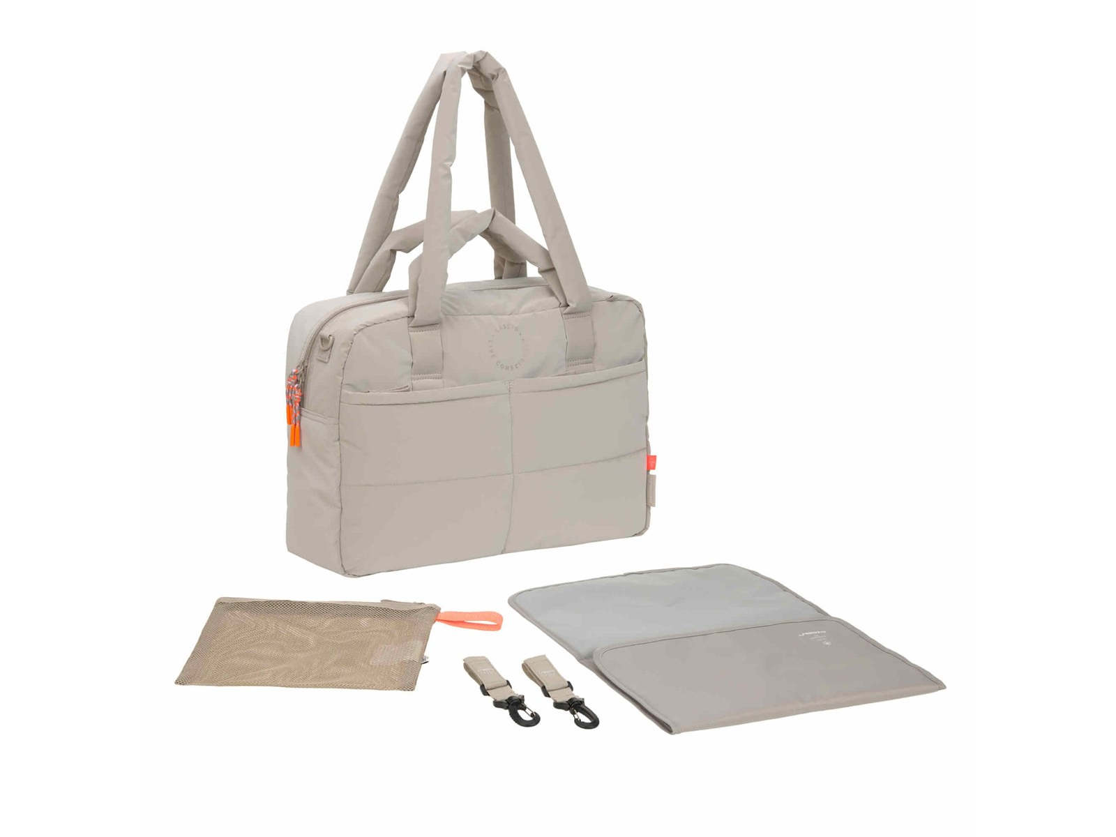 Wickeltasche - Everyday Bag, Beige 43 x 15,5 x 31 cm