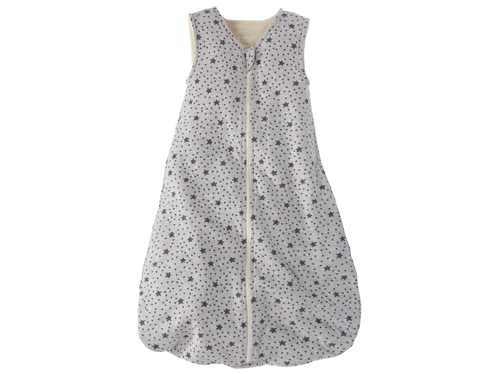 Lilano Schlafsack Baby Ganzjahr, Baumwolle (kbA)/Schurwolle (kbT), hellgrau Gr.1 (70cm)