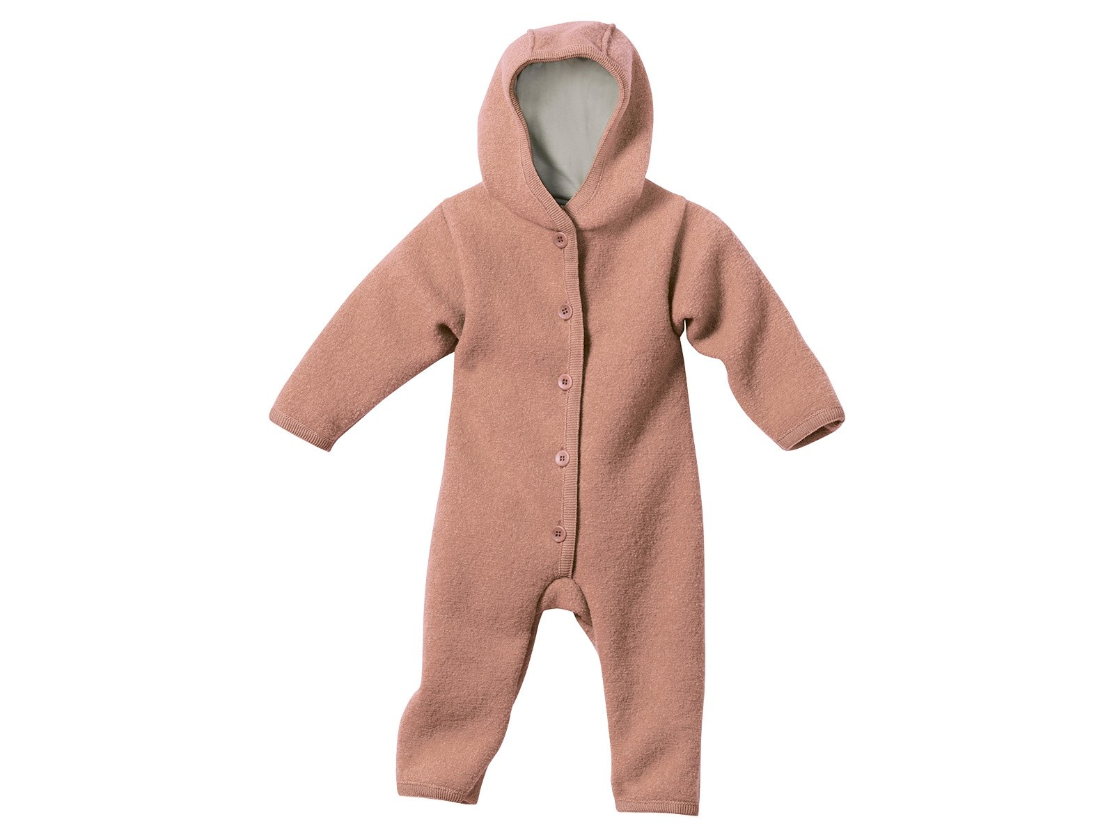 Disana Baby Walk-Overall Bio-Merinowolle rose Gr.74/80