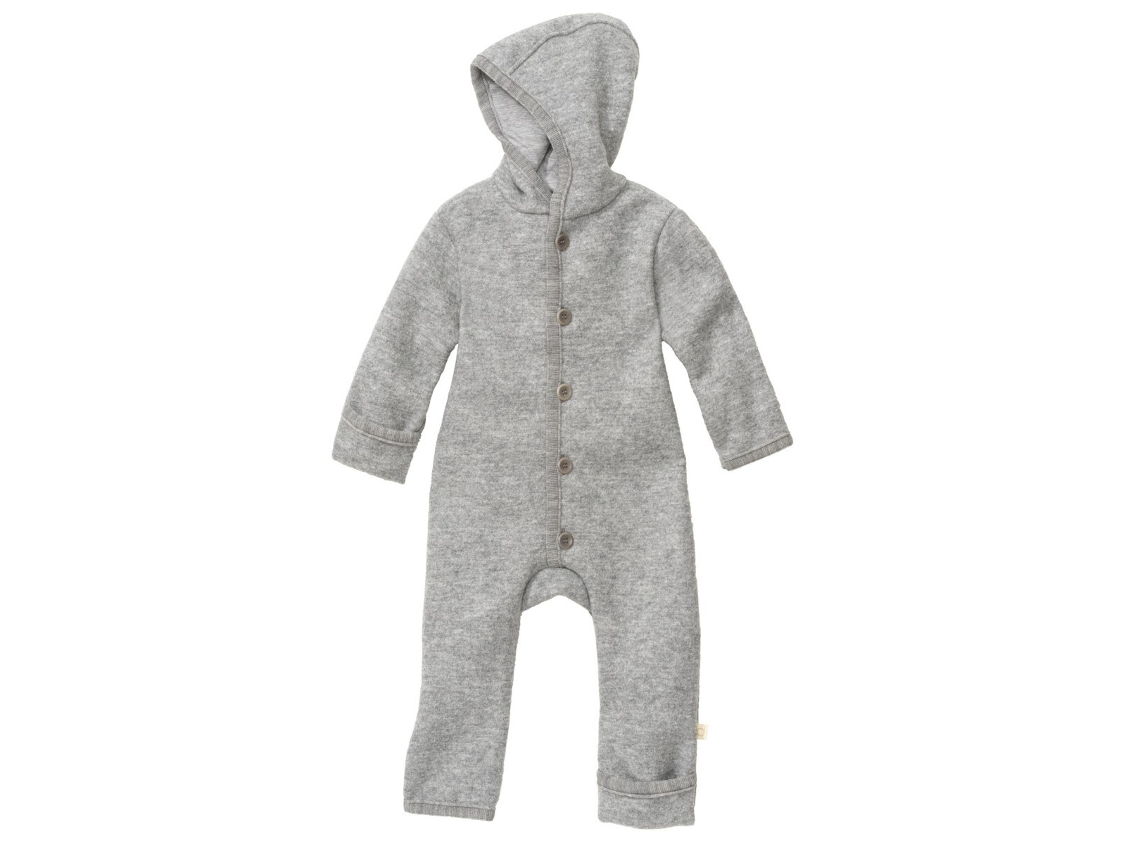 Disana Baby Walk-Overall Bio-Merinowolle hellgrau Gr.62/68