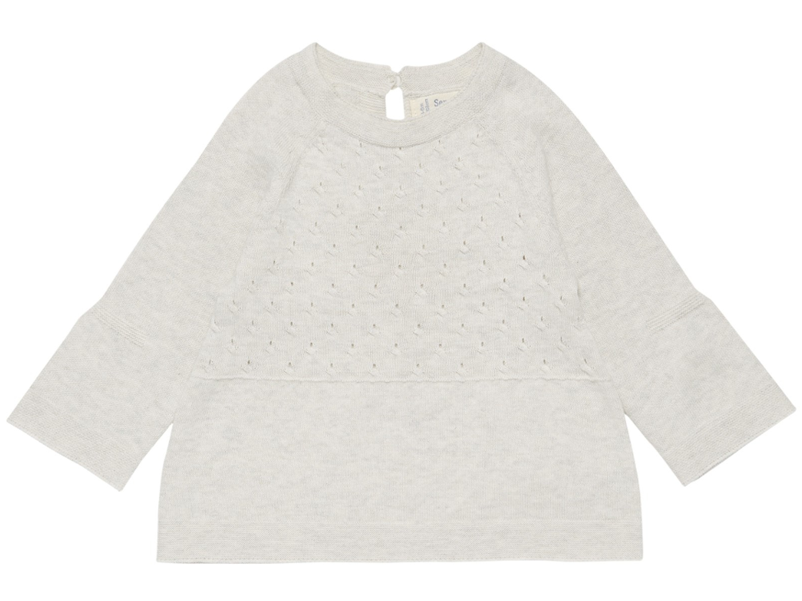 Sense Organics Baby Tunika Ajour Strick "Thea" elfenbein Gr.86
