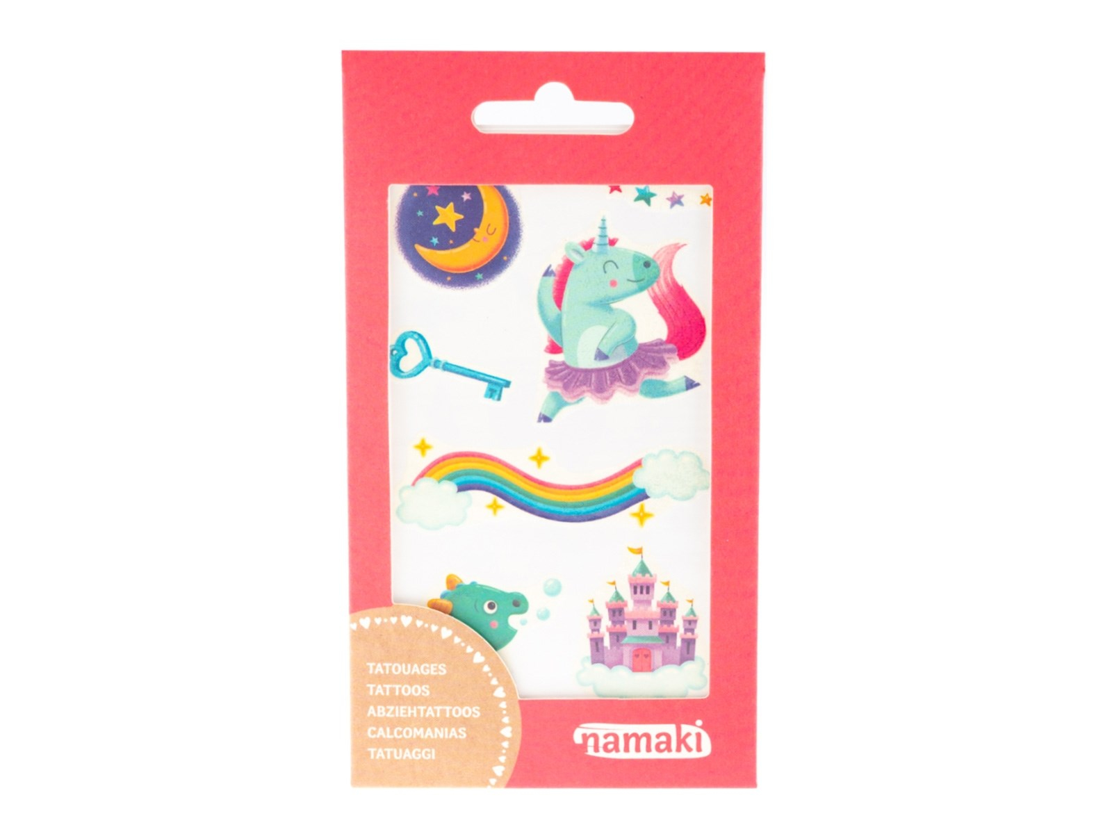 Bio Kindertattoos Magische Welten, 2 Blatt pro Set Maße 8,50 x 15 cm