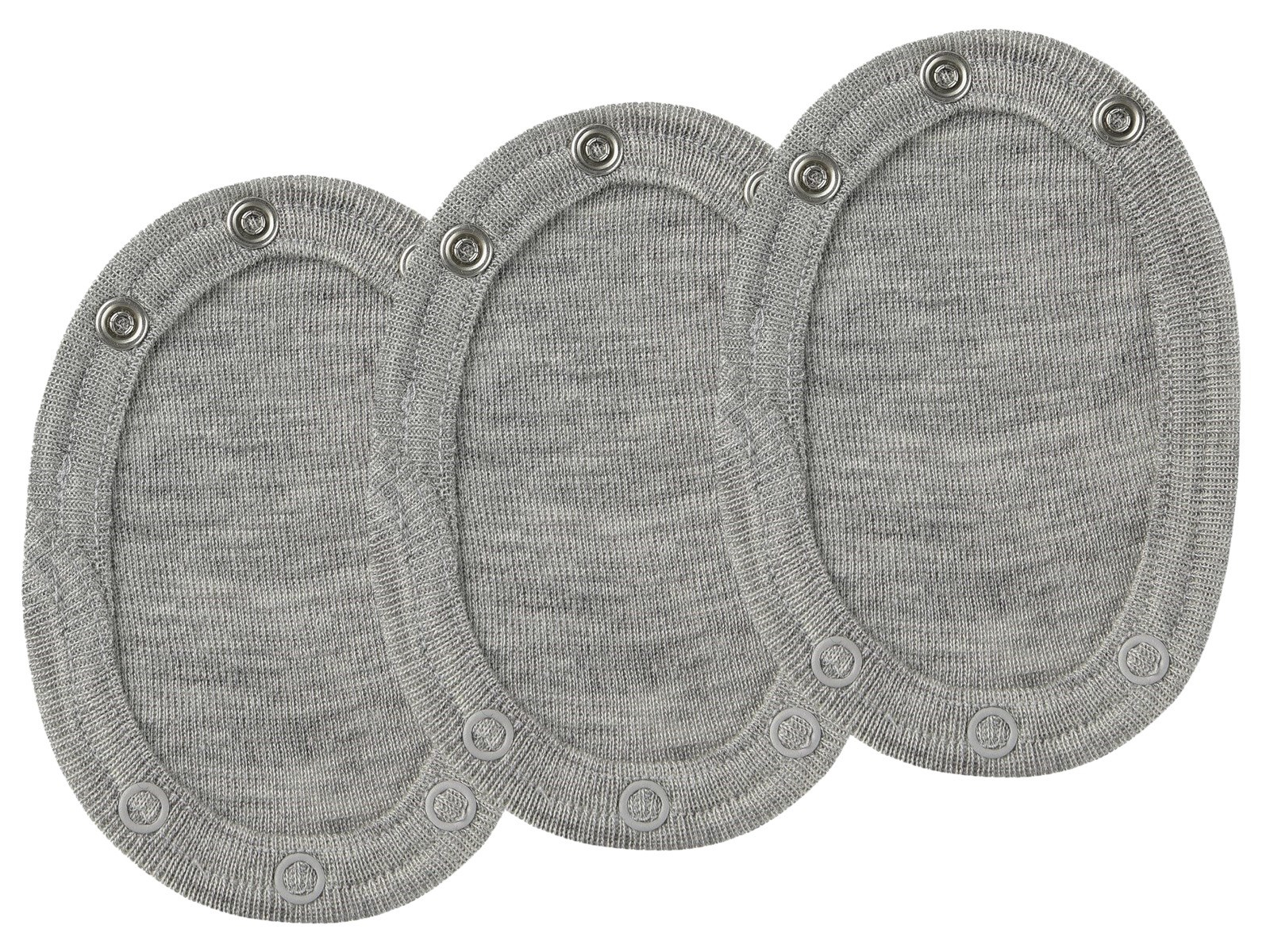 Engel Natur Baby Bodyverlängerung Wolle Seide 3er Set melange-hellgrau Maße 11 x 8,5 cm