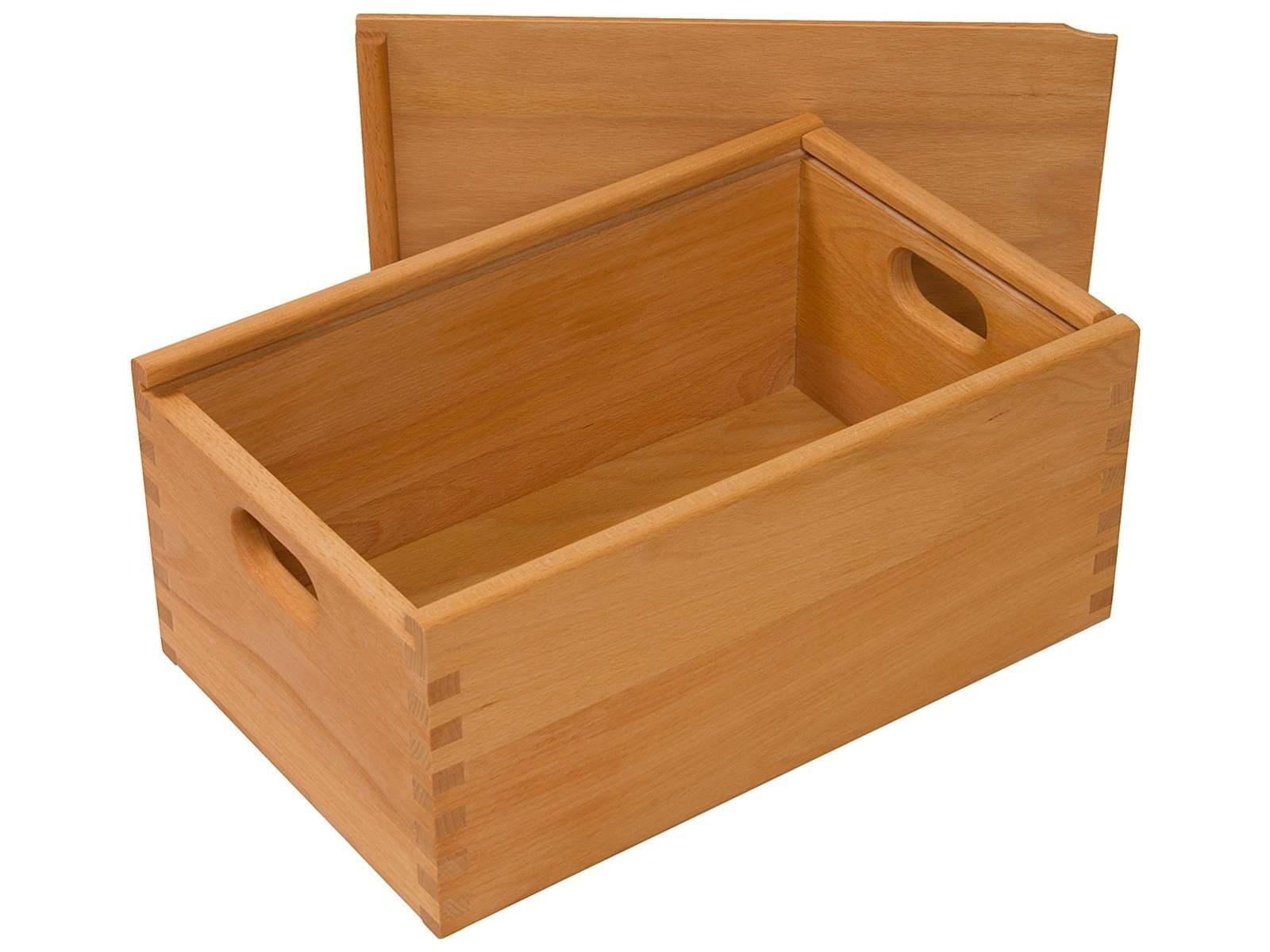 Spielzeugkiste klein mit Deckel, Buche Massivholz, geölt Maße 39 x 17,8 x 25 cm (B x H x T)