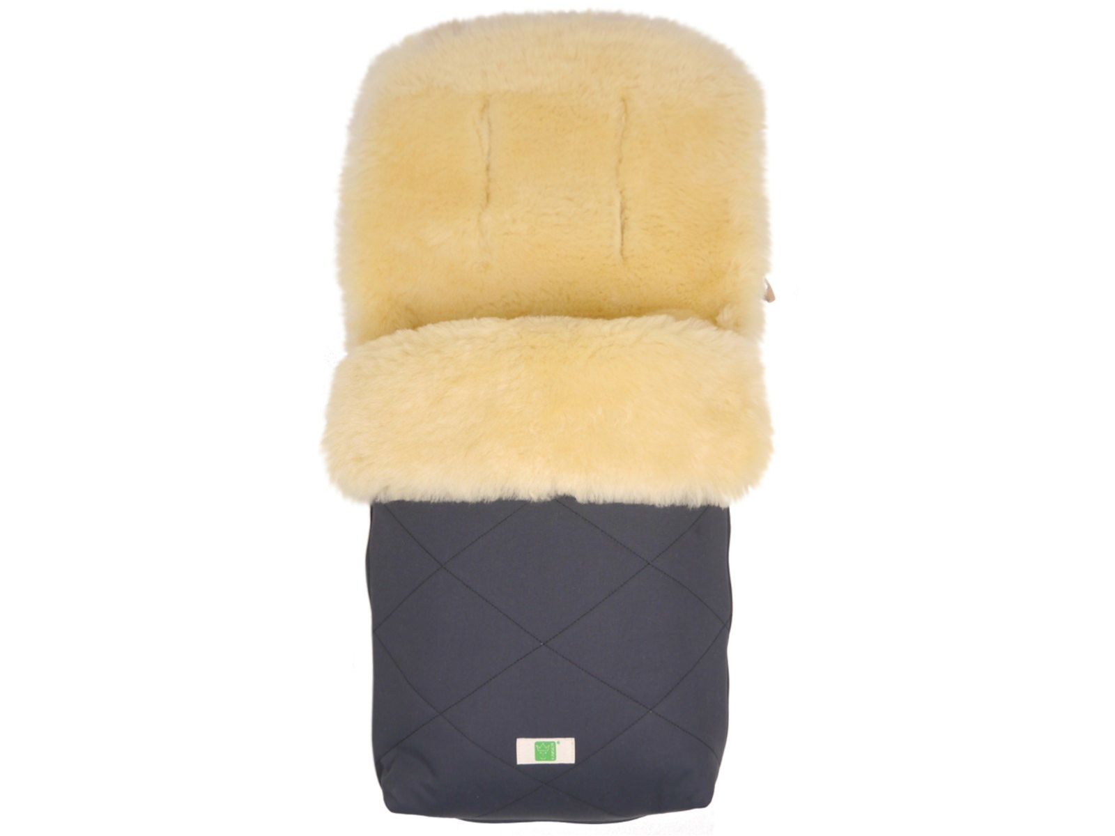 Kaiser Naturfellprodukte Fußsack Kinderwagen Lammfell "NATURA" medizinisch gegerbt anthrazit Länge 90 cm, Breite 45 cm (6-36 Monate)