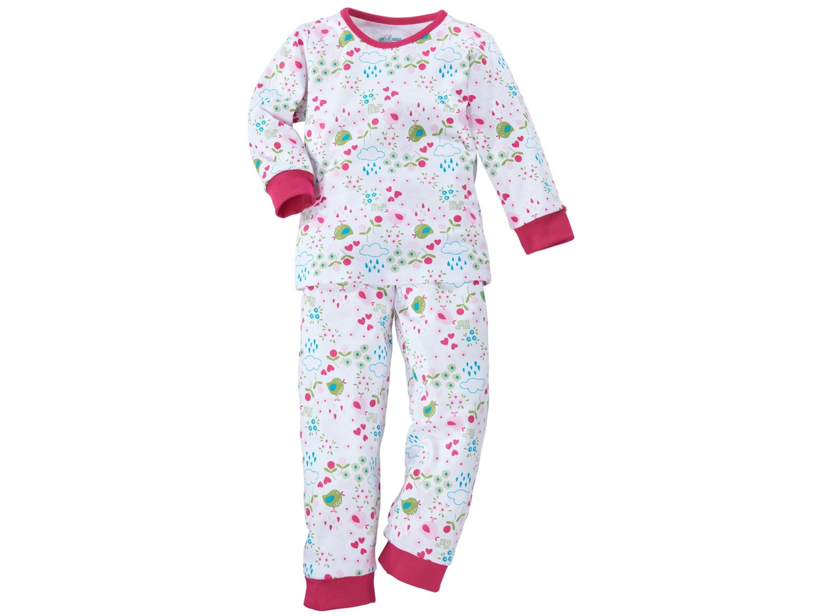 Kinder Schlafanzug 2-teilig Bio-Baumwolle Birds Gr. 86/92