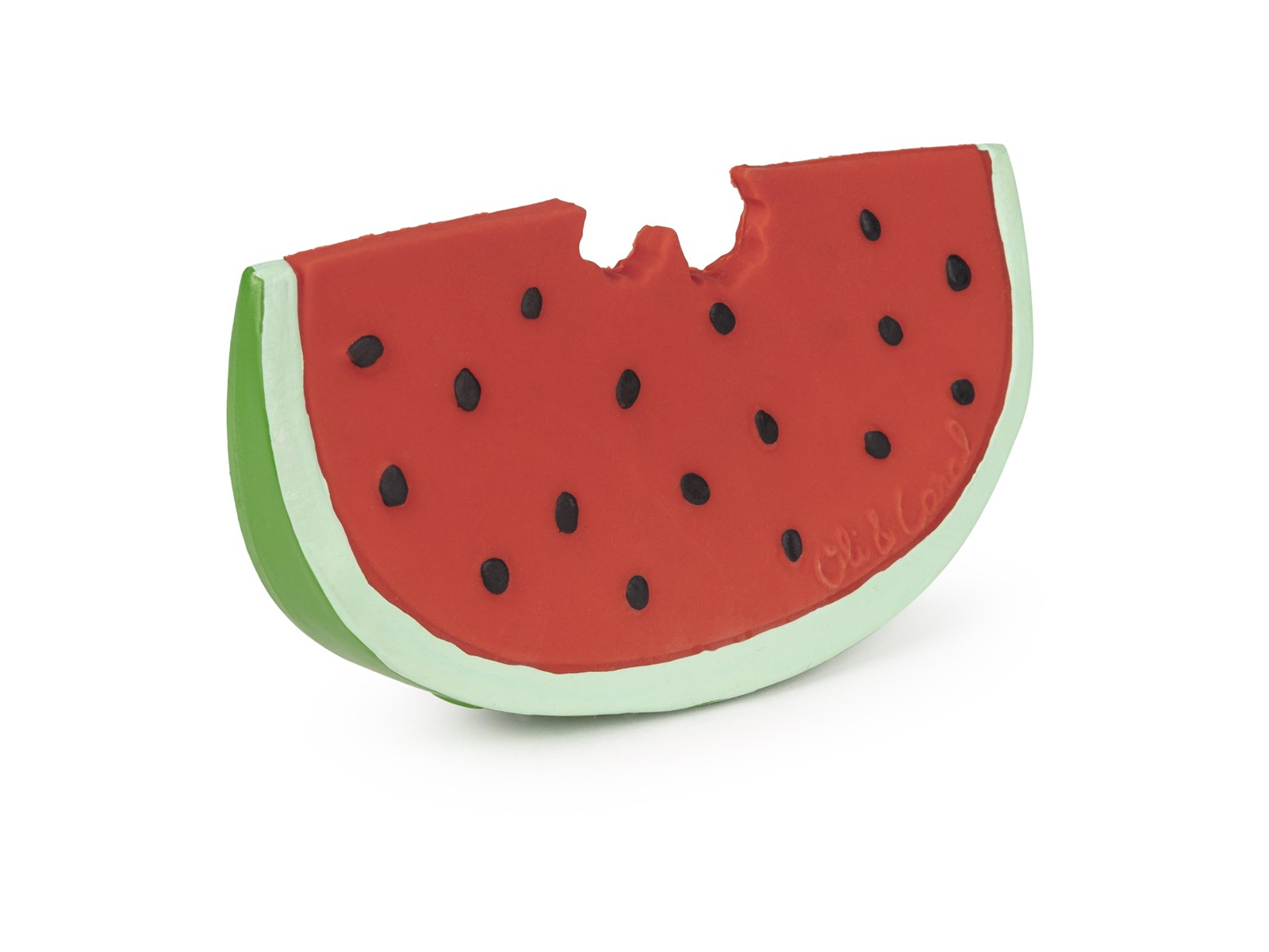 Baby Greifling und Beißring Naturkautschuk Wally Watermelon Gr.1, Maße 14,5 x 8,5 x 2,7 cm