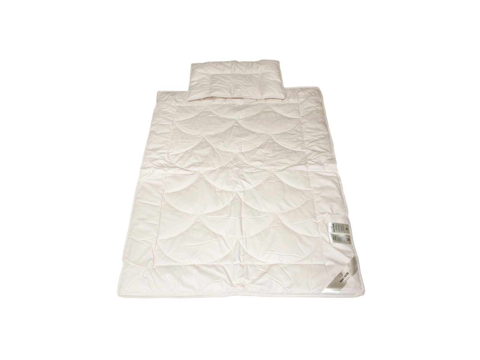 Baby- und Kinderschlafset Baumwolle (kbA) Bettdecke 100x135cm, Flachkissen 40x60cm