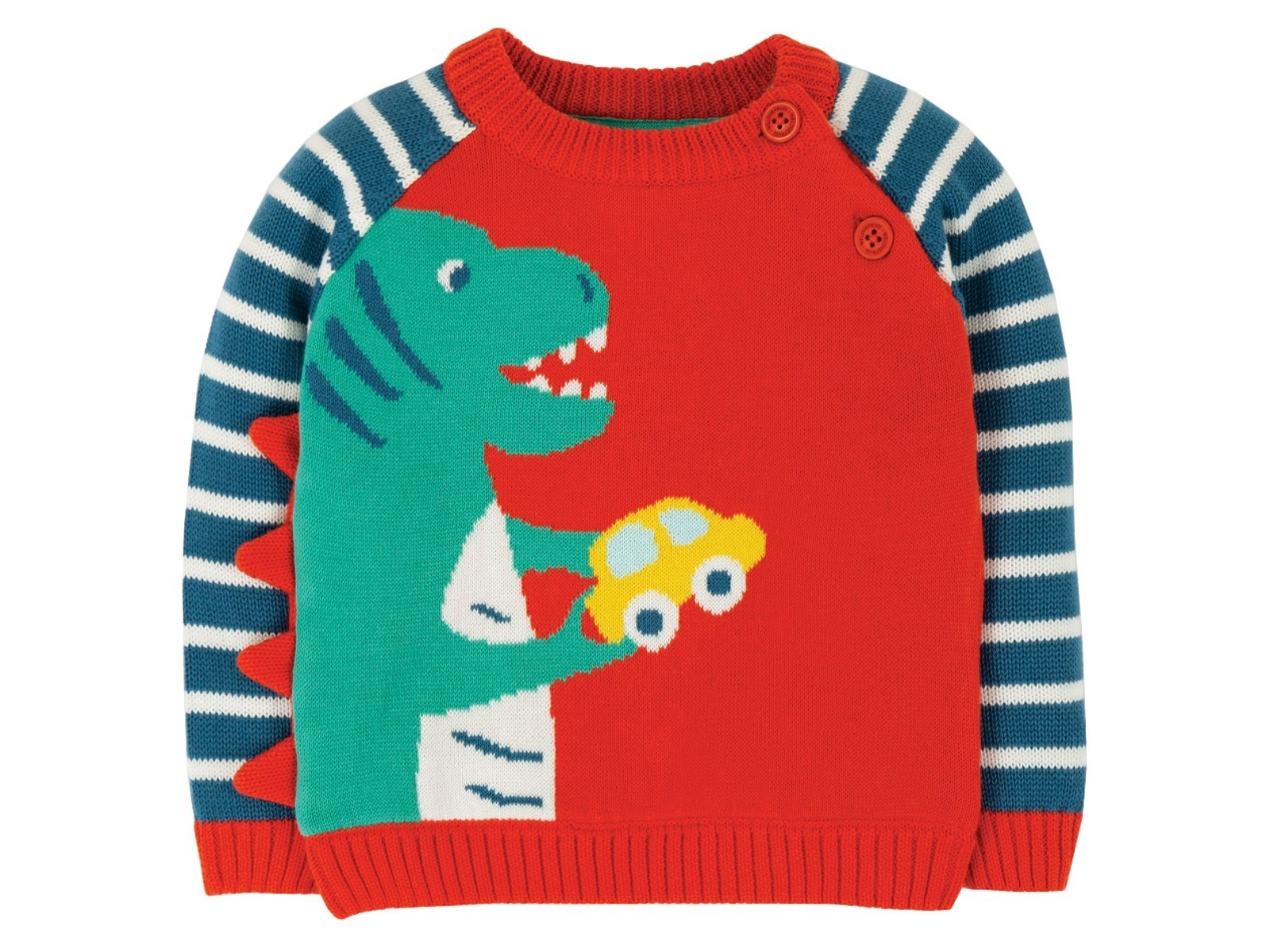 Frugi Baby und Kinder Pullover Dino Gr.5 (18-24 Monate)