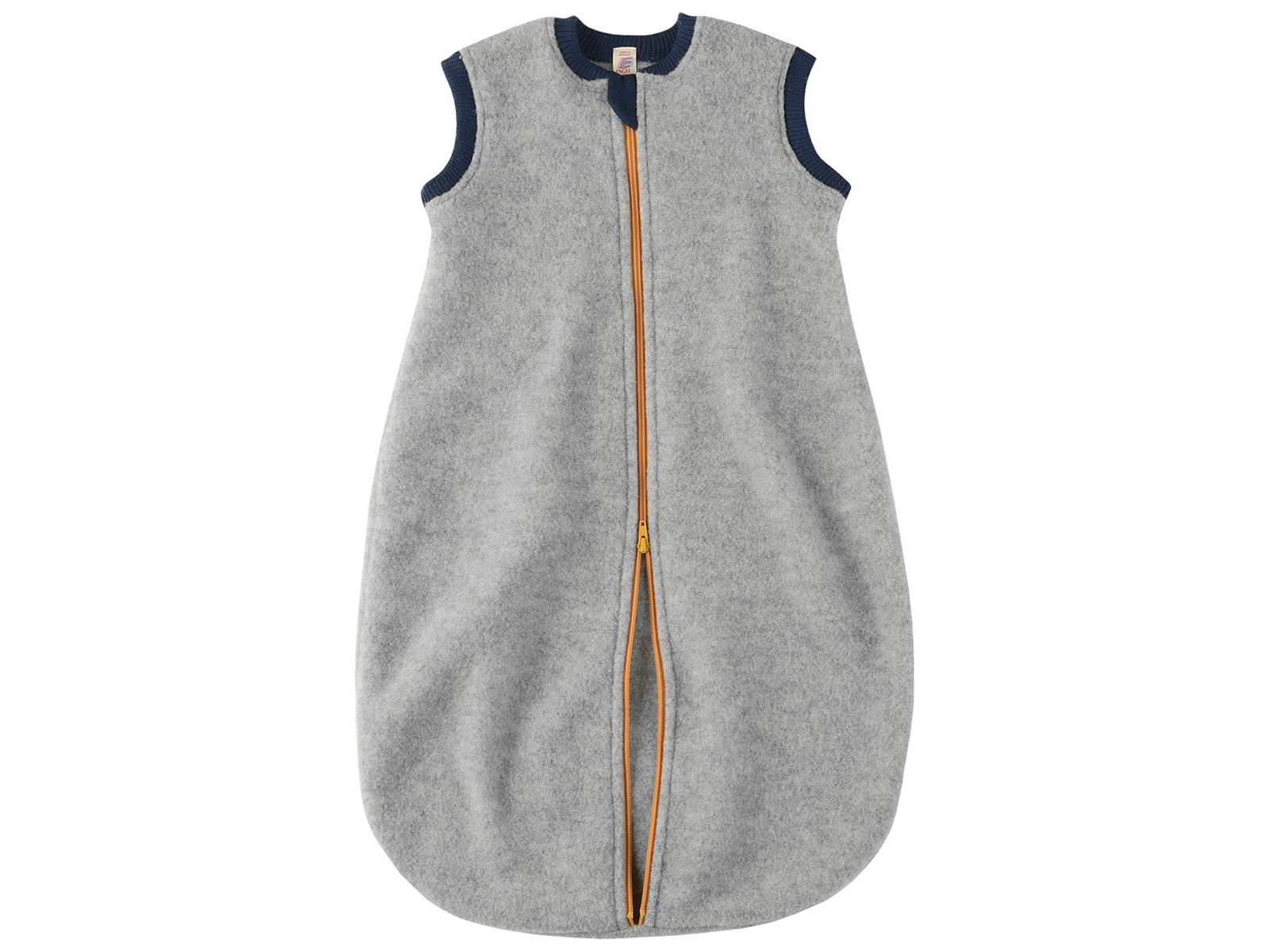 Engel Natur Schlafsack Baby Bio-Merinowolle Fleece melange hellgrau Gr. 74/80