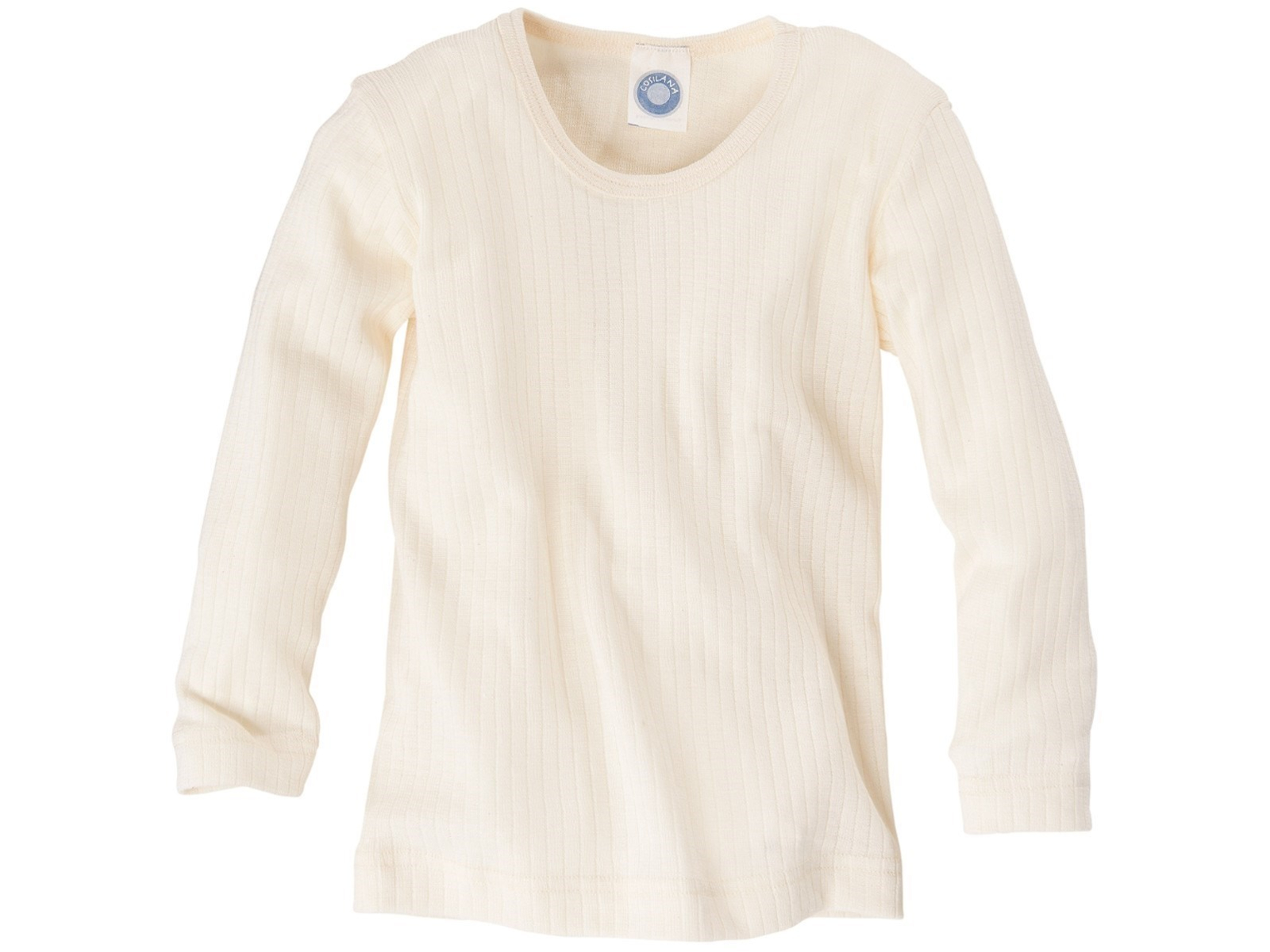 Cosilana Kinder Hemd Langarm Baumwolle-Wolle-Seide natur Gr.92