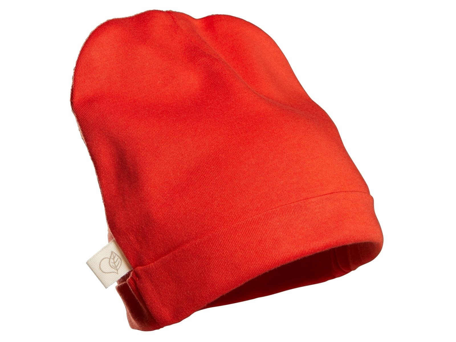 Kinder Mütze Bio-Baumwolle rot Gr.92/104