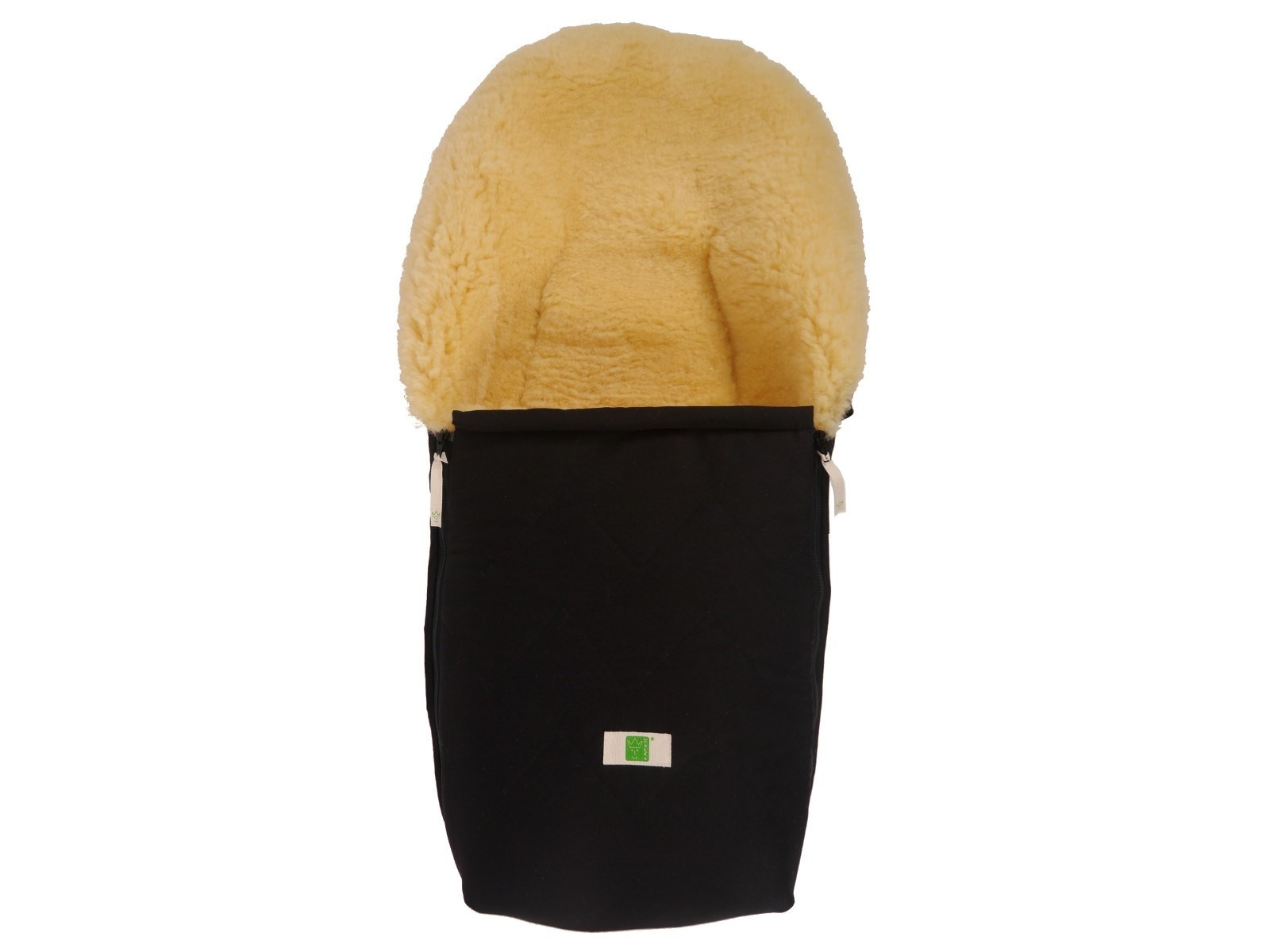 Kaiser Naturfellprodukte Fußsack Babyschale Lammfel "EMMA", medizinisch gegerbt, schwarz Länge 80 cm, Breite 40 cm, (0-12 Monate)