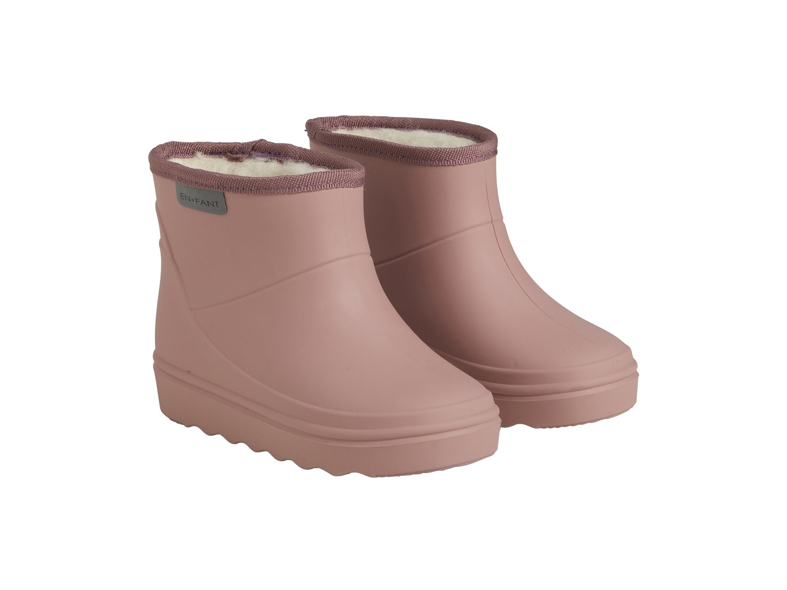 Kinder Gummistiefel mit kurzem Schaft und Schurwollfell, old rose Gr.21