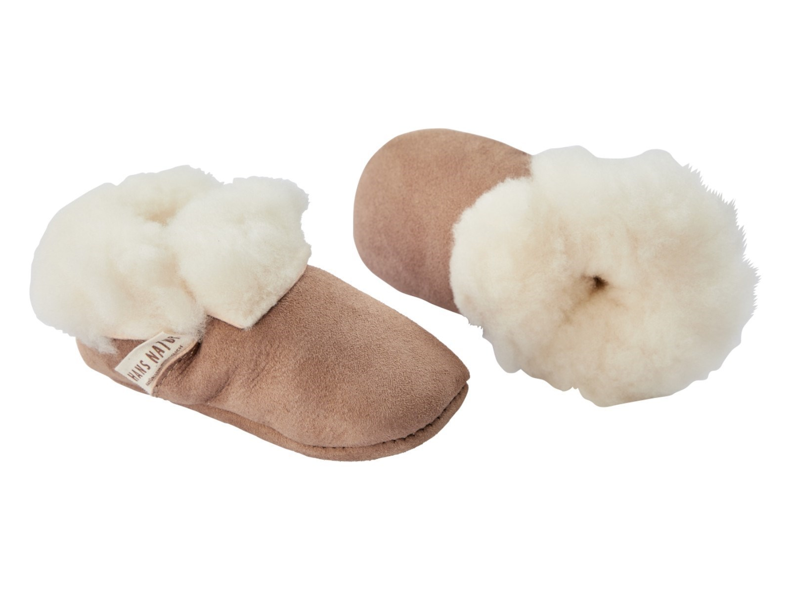Babyschuhe Lammfell "Bimba", pflanzlich gegerbt naturbraun Gr. 18