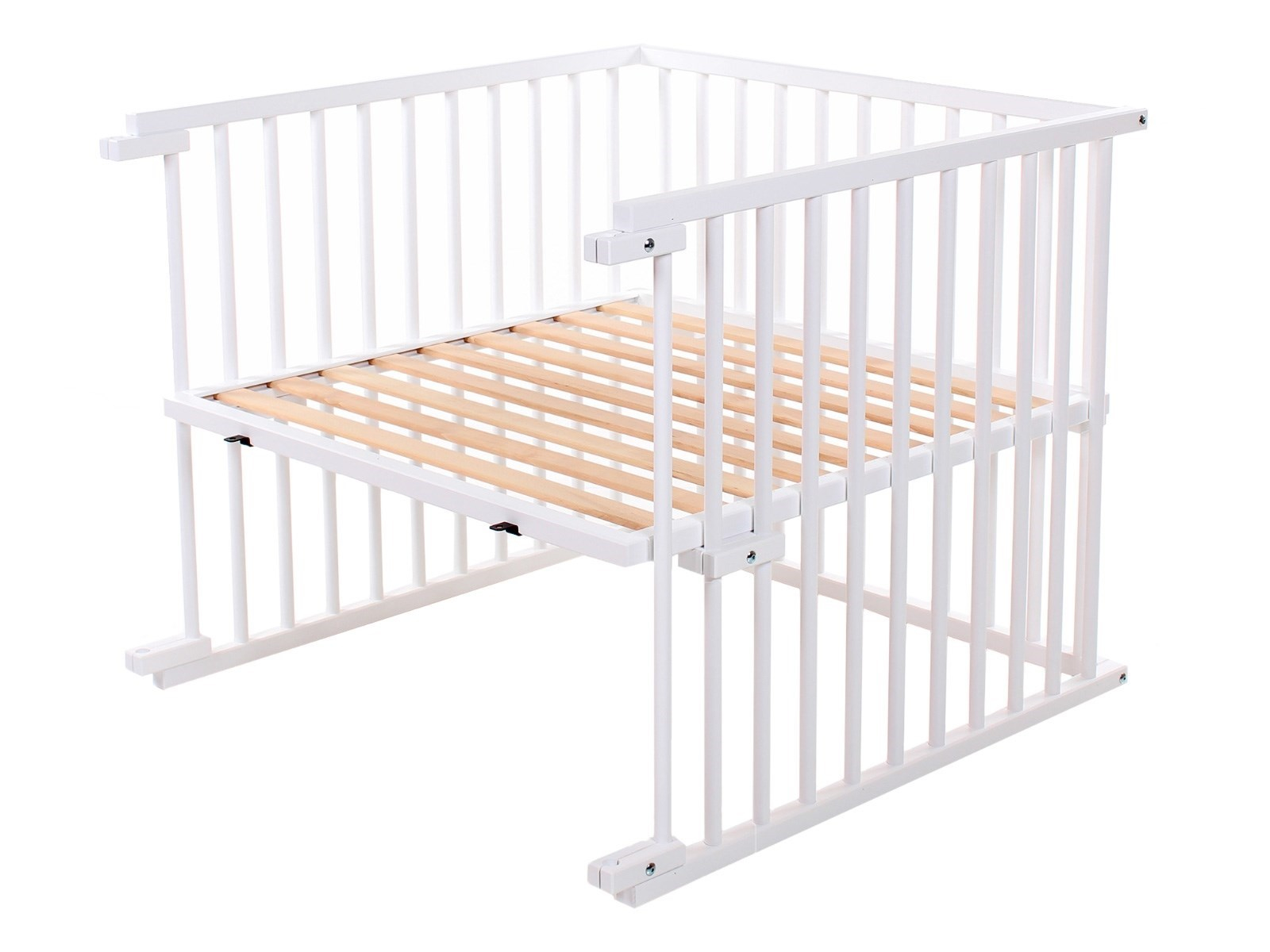 Babybay Babybay Original Umbausatz Kinderbett, Buche massiv, weiß lackiert Liegefläche 80 x 132 cm