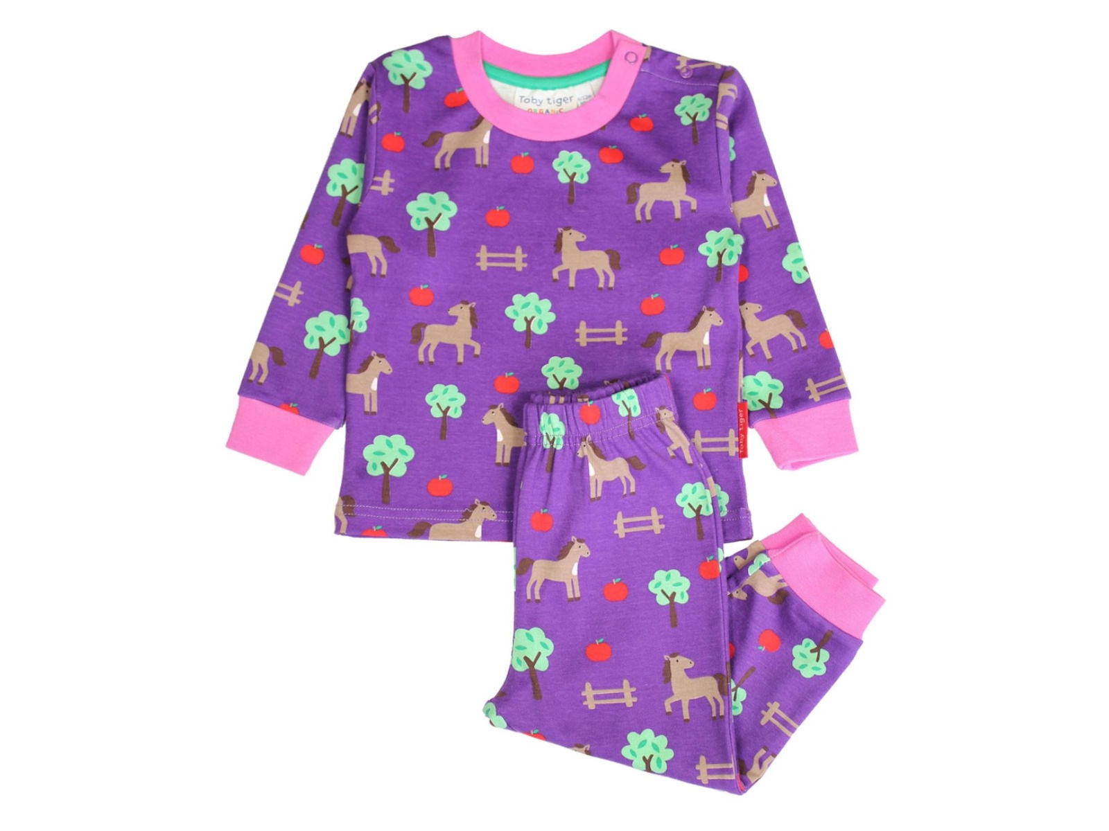 Kinder Schlafanzug Pferdchen Gr.86