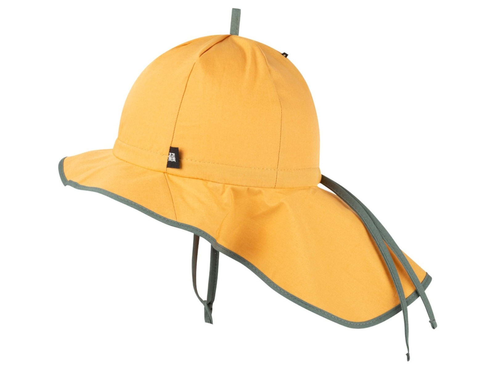 PURE PURE by Bauer Baby und Kinder Sonnenschutz Mütze mit Bindebändern UV 50 mango Gr. 47