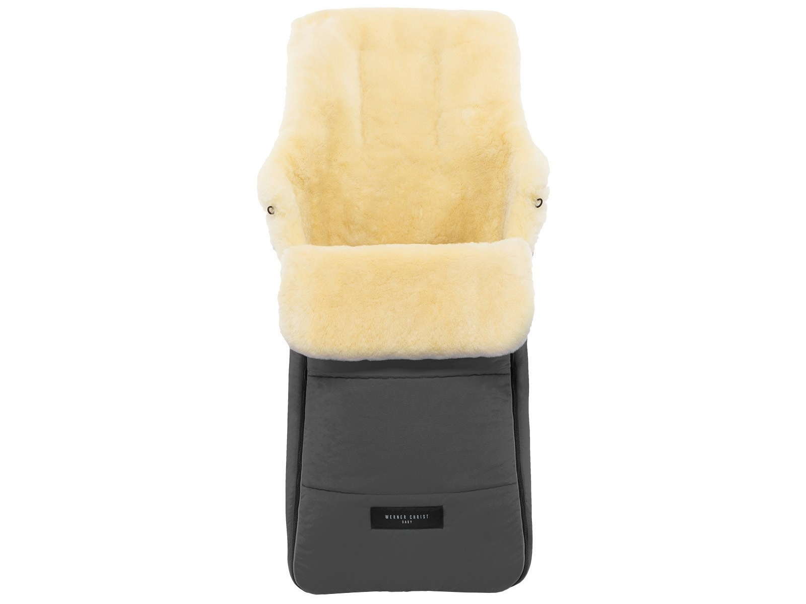 Christ Fußsack Kinderwagen Lammfell "Arosa" stein Länge 91 cm, Breite 47 cm (6-36 Monate)