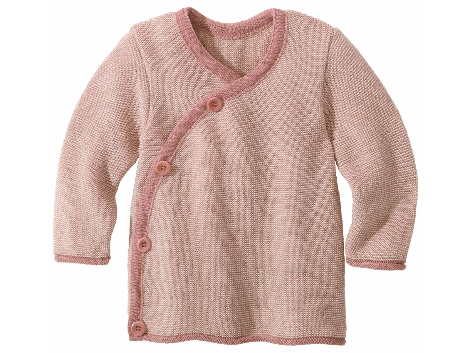Disana Baby Jacke Bio-Merinowolle melange-rosé Gr. 86/92