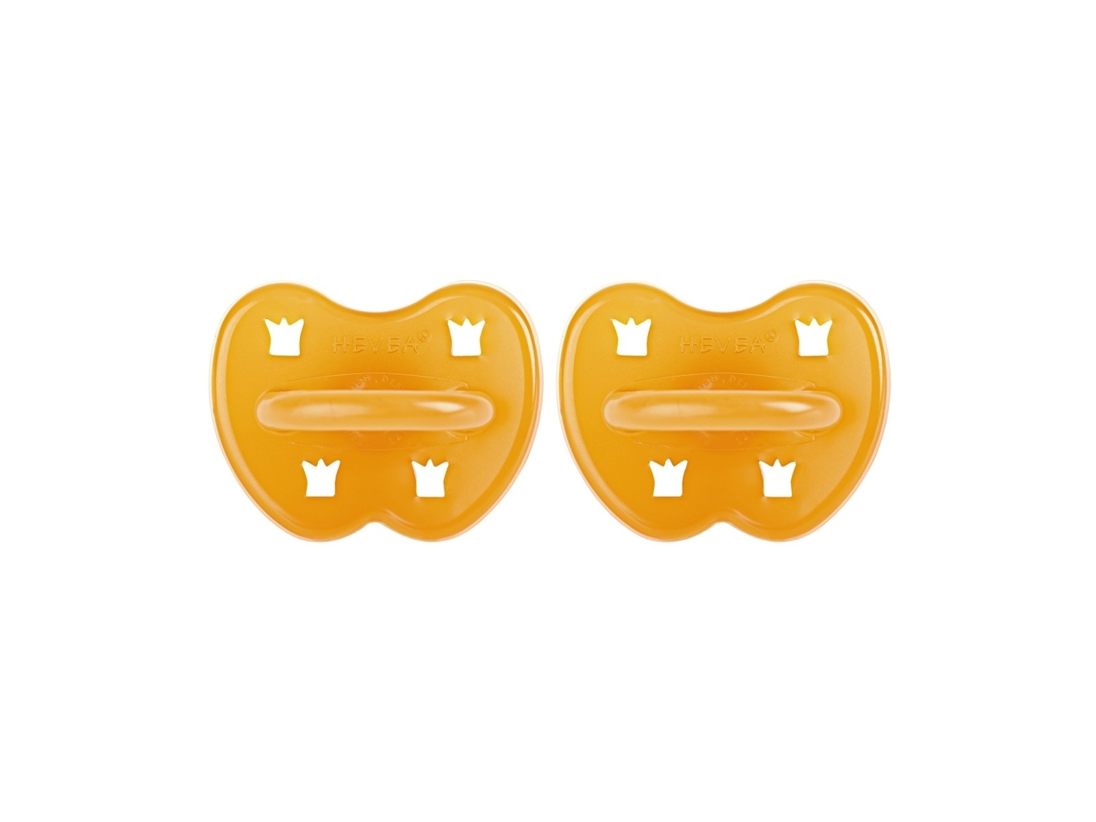 2er-Pack Schnuller classic rund Krone ab 3 Monate, Naturkautschuk