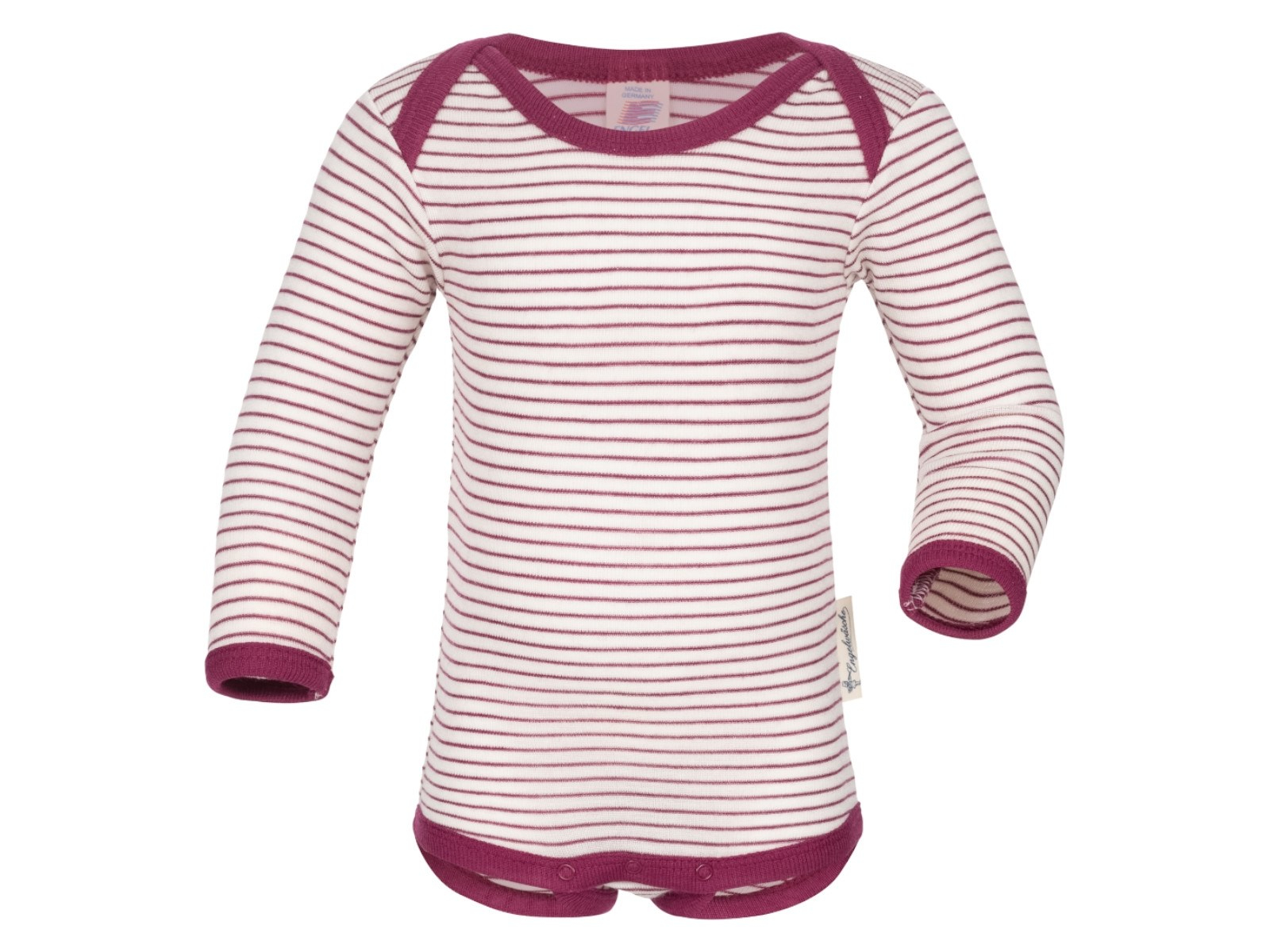 Engel Natur Baby Body Langarm Wolle Seide orchidee-natur Gr. 98/104