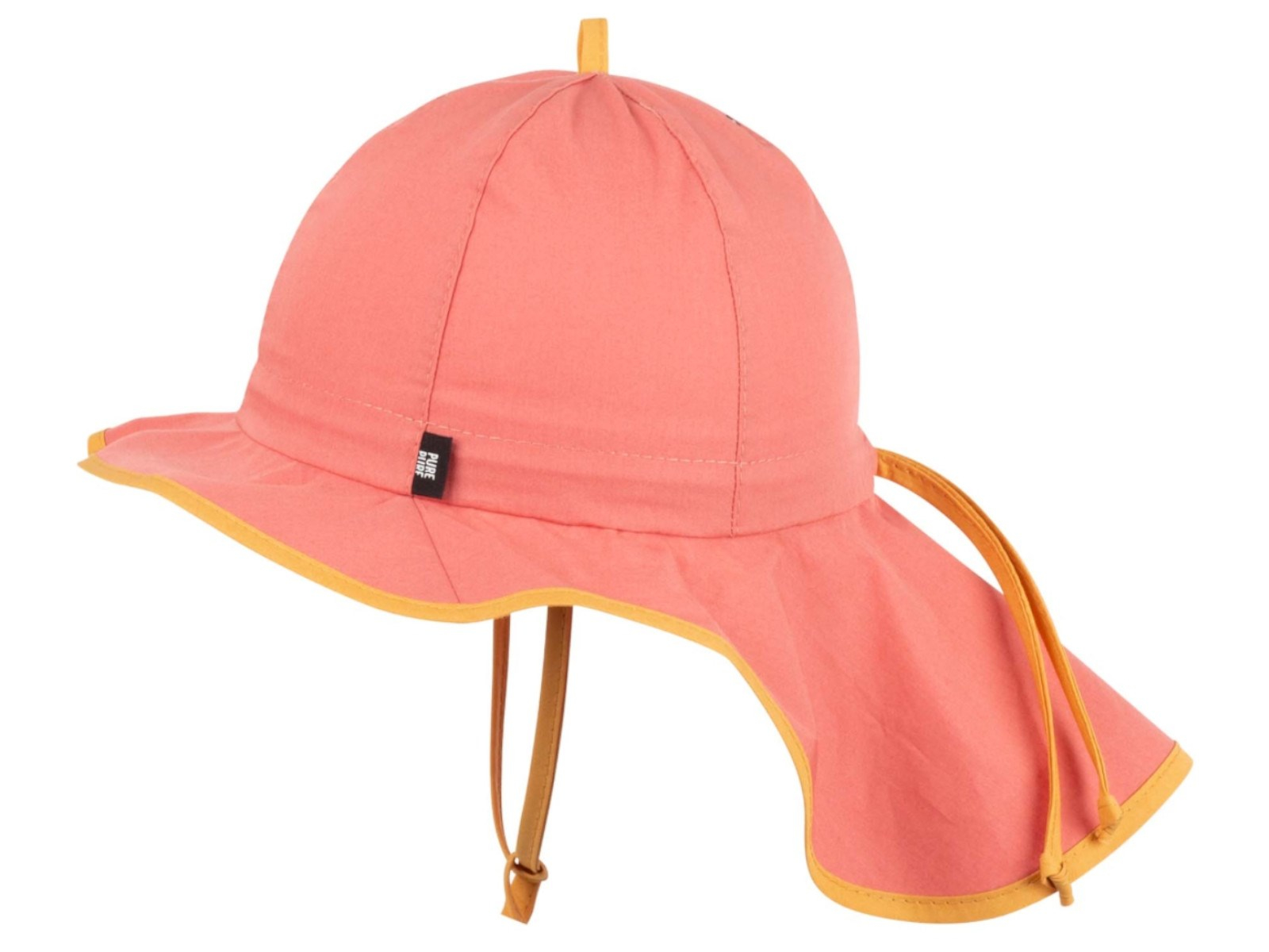 PURE PURE by Bauer Baby und Kinder Sonnenschutz Mütze mit Bindebändern UV 50 faded rose Gr. 47