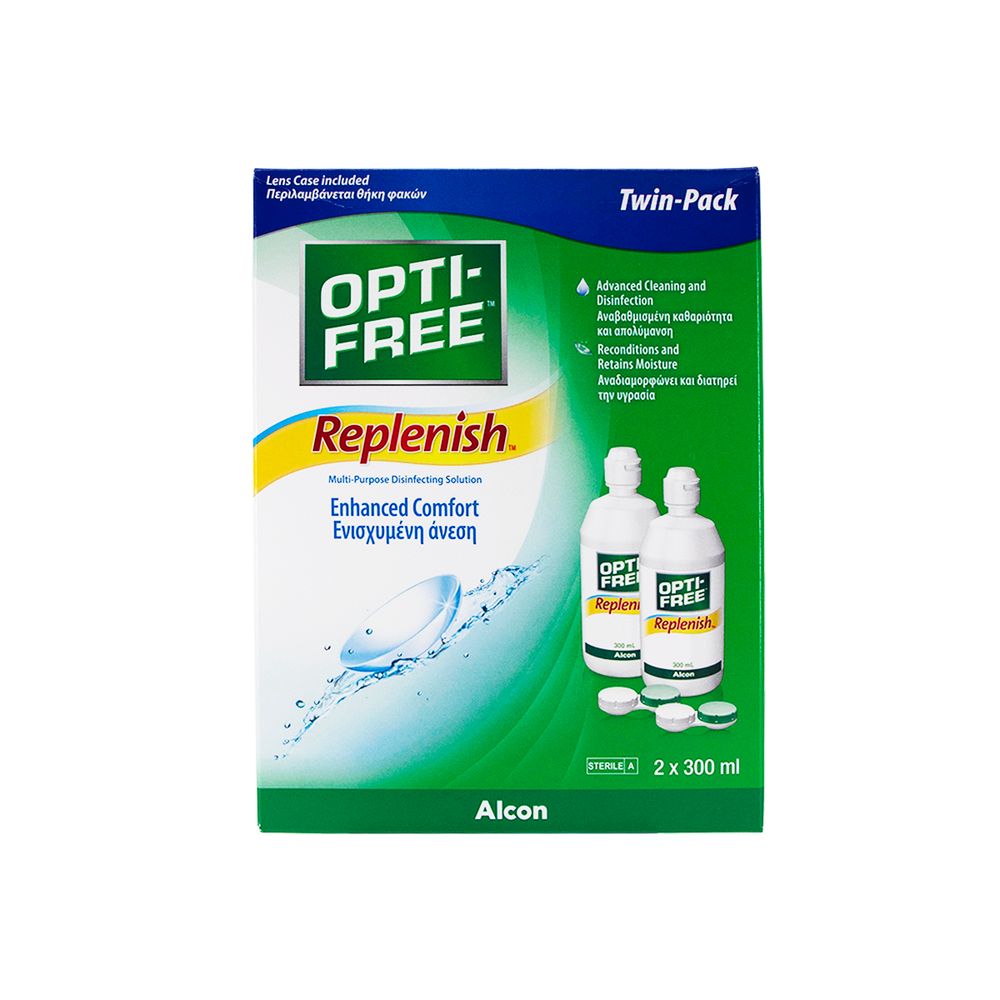 Opti-Free RepleniSH All-in-One-Pflegemittel von Alcon | Doppelpack (2x300ml)
