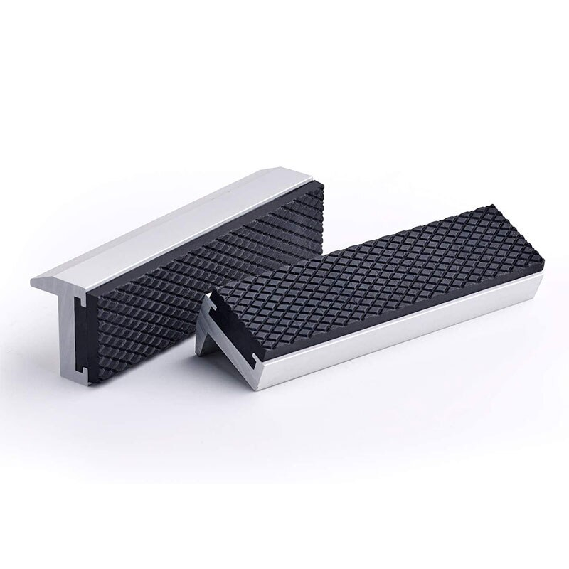 4 zoll Schraubstock Backen Universal- Weichen Umge Backen Pads Abdeckungen, Multi-Zweck Schutz für Alle Metall Umge, 2 Stck, Silber