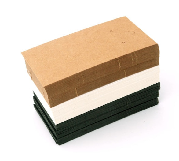 50 stücke 5x9cm Ohrring Anzeige Karte Ohrring Karte Halfter leer Kraft Papier Stichworte Ohr Nieten Lange Tropfen karte für Schmuck Anzeige Karte