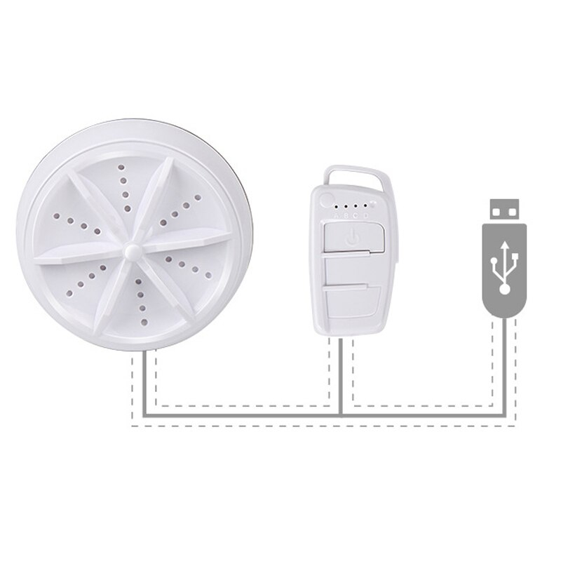 3 in 1 Mini Waschmaschine Tragbare Ultraschall Turbine Entfernt Schmutz Unterlegscheibe USB Kabel für Heimat Reise Geschäfts Reise